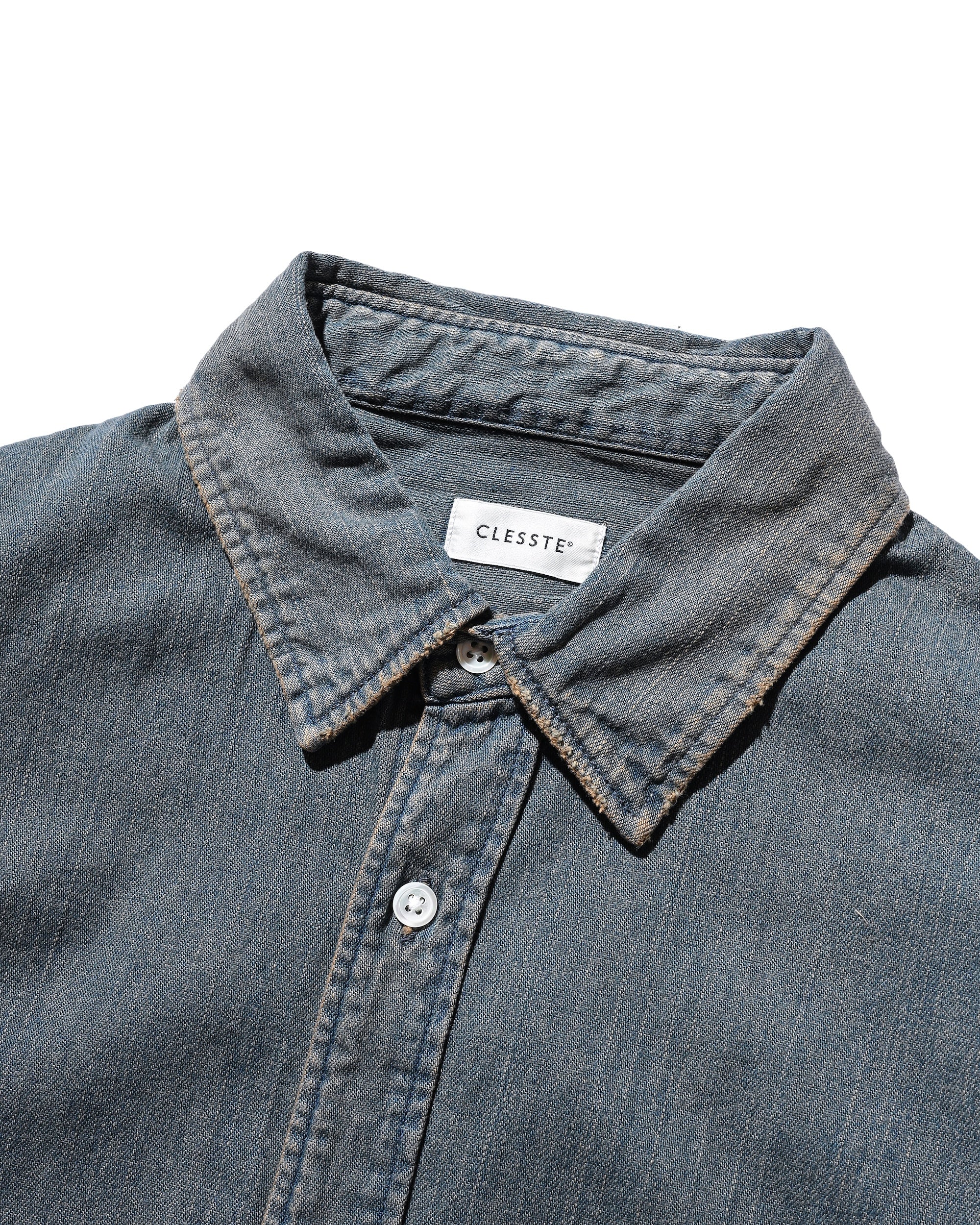 VINTAGE DYED DENIM CLASSIC CITY S/S SHIRT (VINTAGE BROWN)