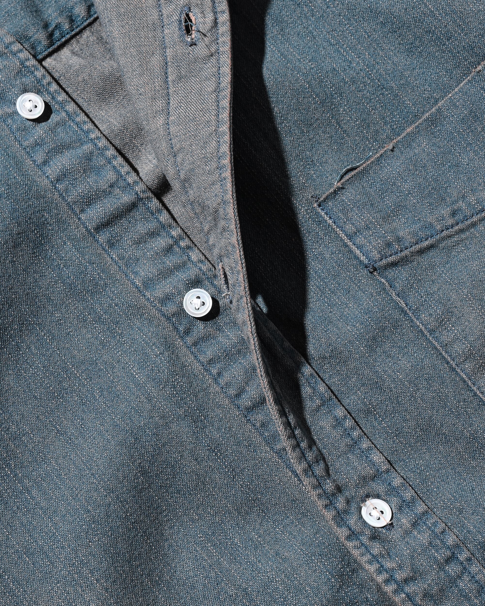 VINTAGE DYED DENIM CLASSIC CITY S/S SHIRT (VINTAGE BROWN)