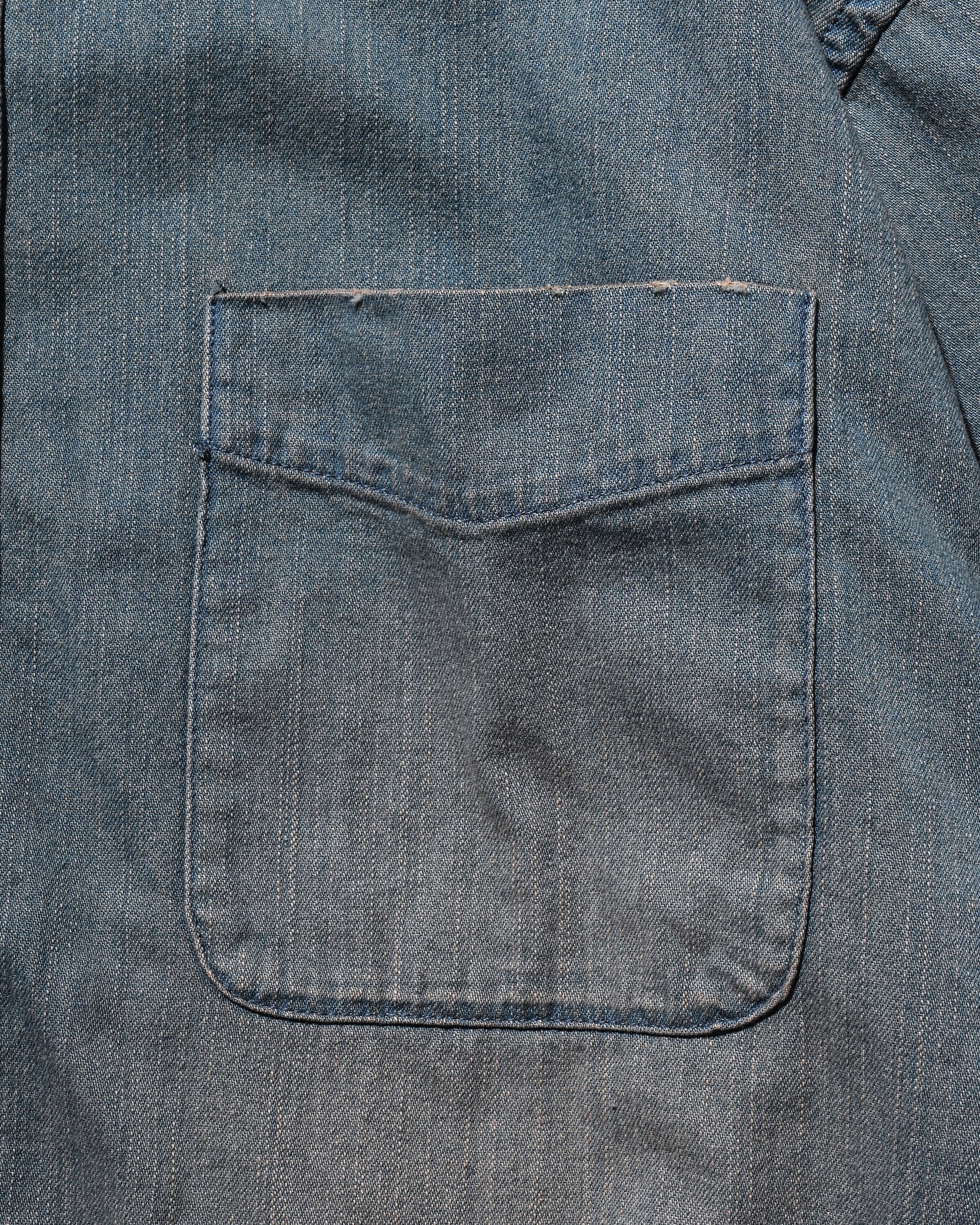 VINTAGE DYED DENIM CLASSIC CITY S/S SHIRT (VINTAGE BROWN)