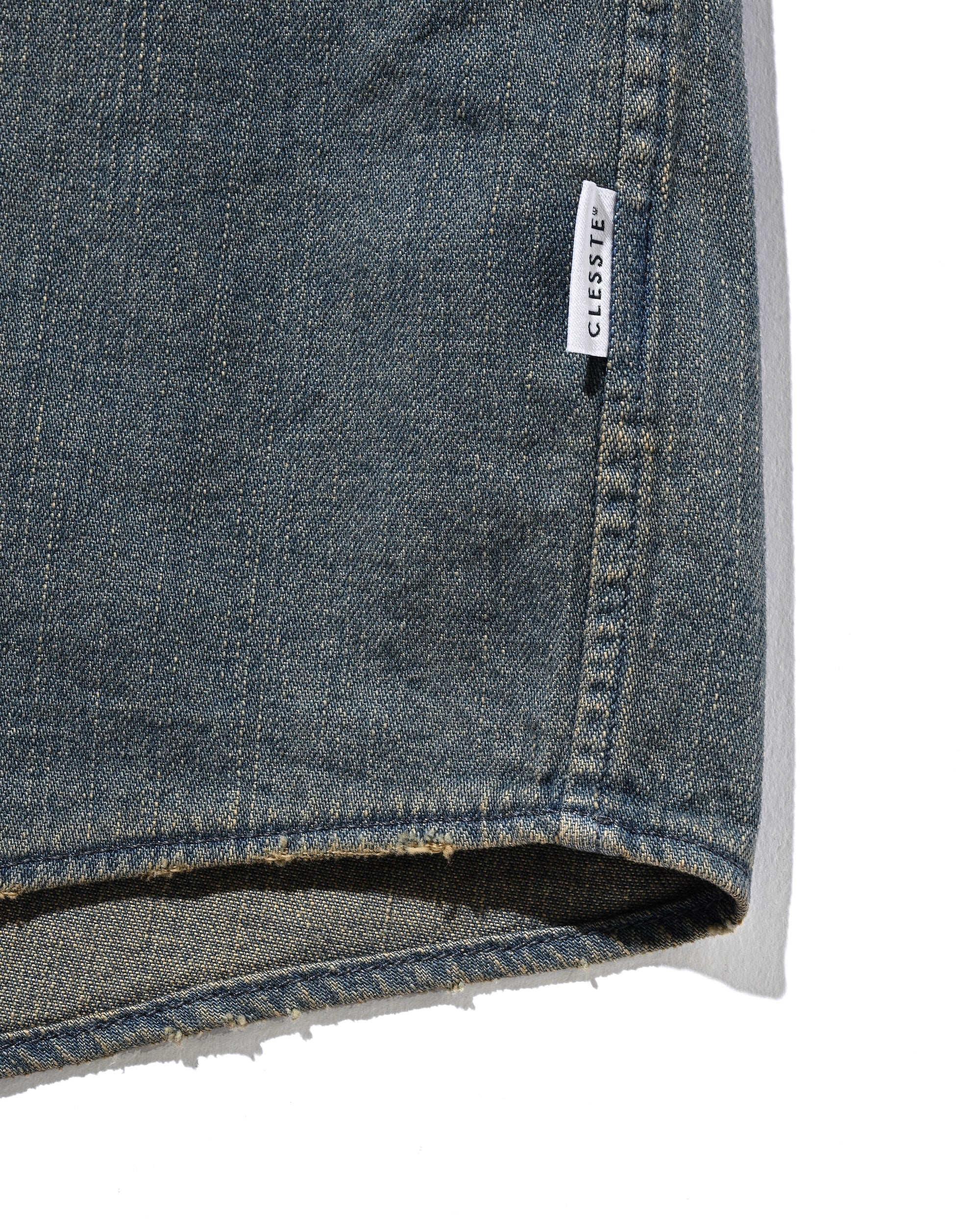 VINTAGE DYED DENIM CLASSIC CITY S/S SHIRT (VINTAGE BROWN)