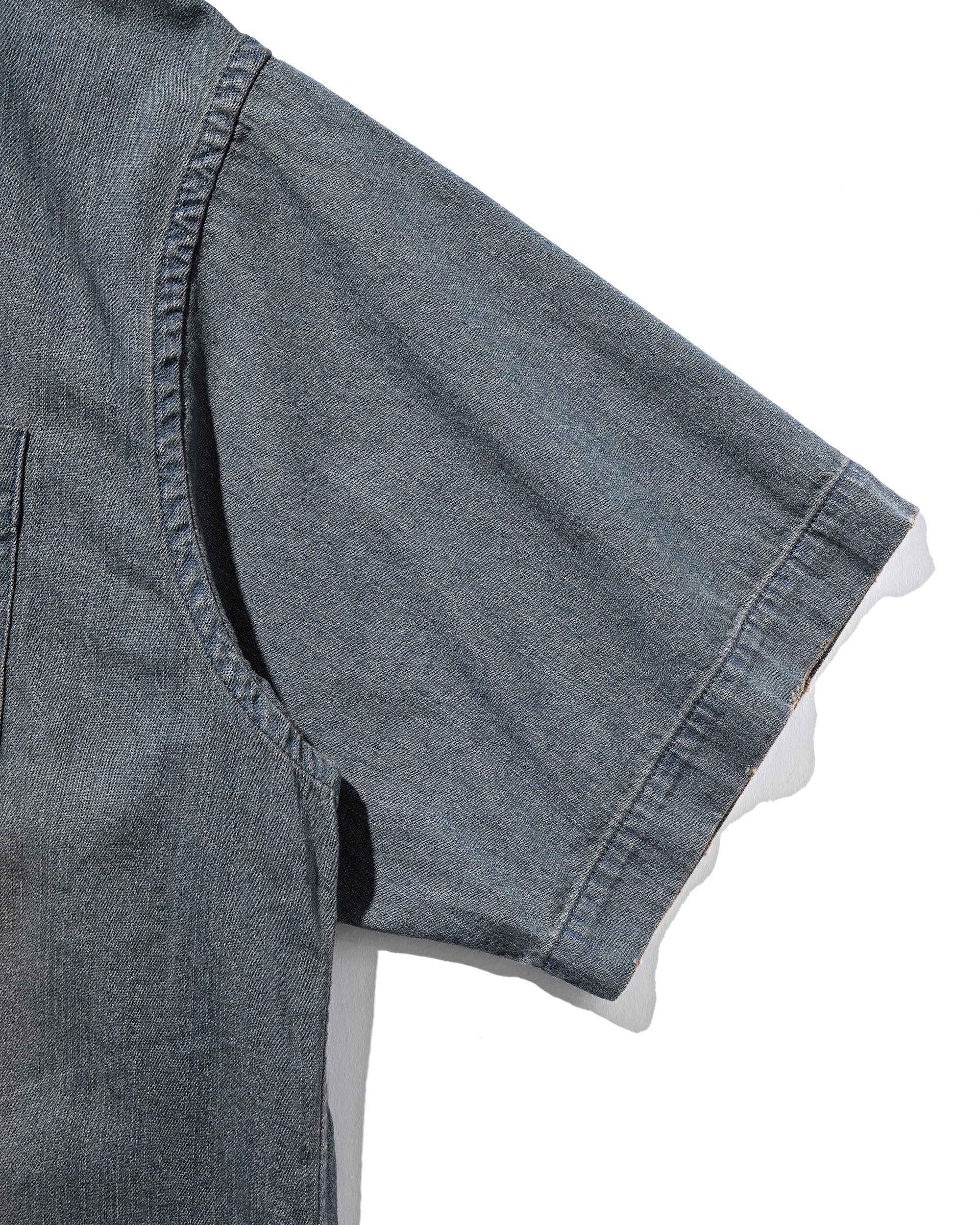 VINTAGE DYED DENIM CLASSIC CITY S/S SHIRT (VINTAGE BROWN)