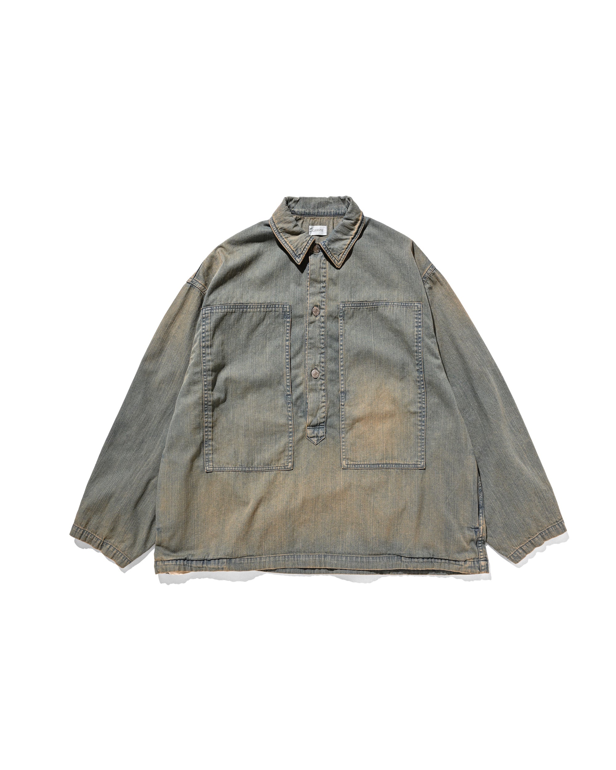 【2.21 SAT 20:00- IN STOCK】VINTAGE DYED SELVEDGE DENIM US ARMY M-35 PULLOVER JACKET (VINTAGE BEIGE)