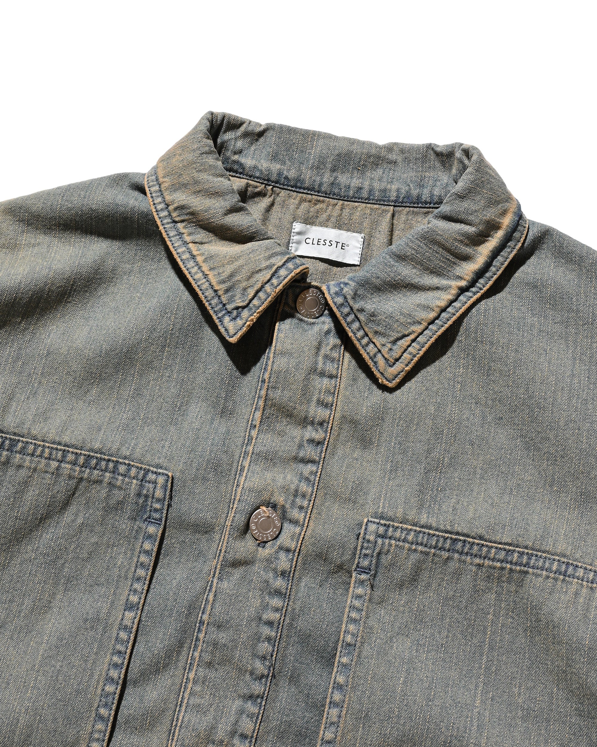 【2.21 SAT 20:00- IN STOCK】VINTAGE DYED SELVEDGE DENIM US ARMY M-35 PULLOVER JACKET (VINTAGE BEIGE)