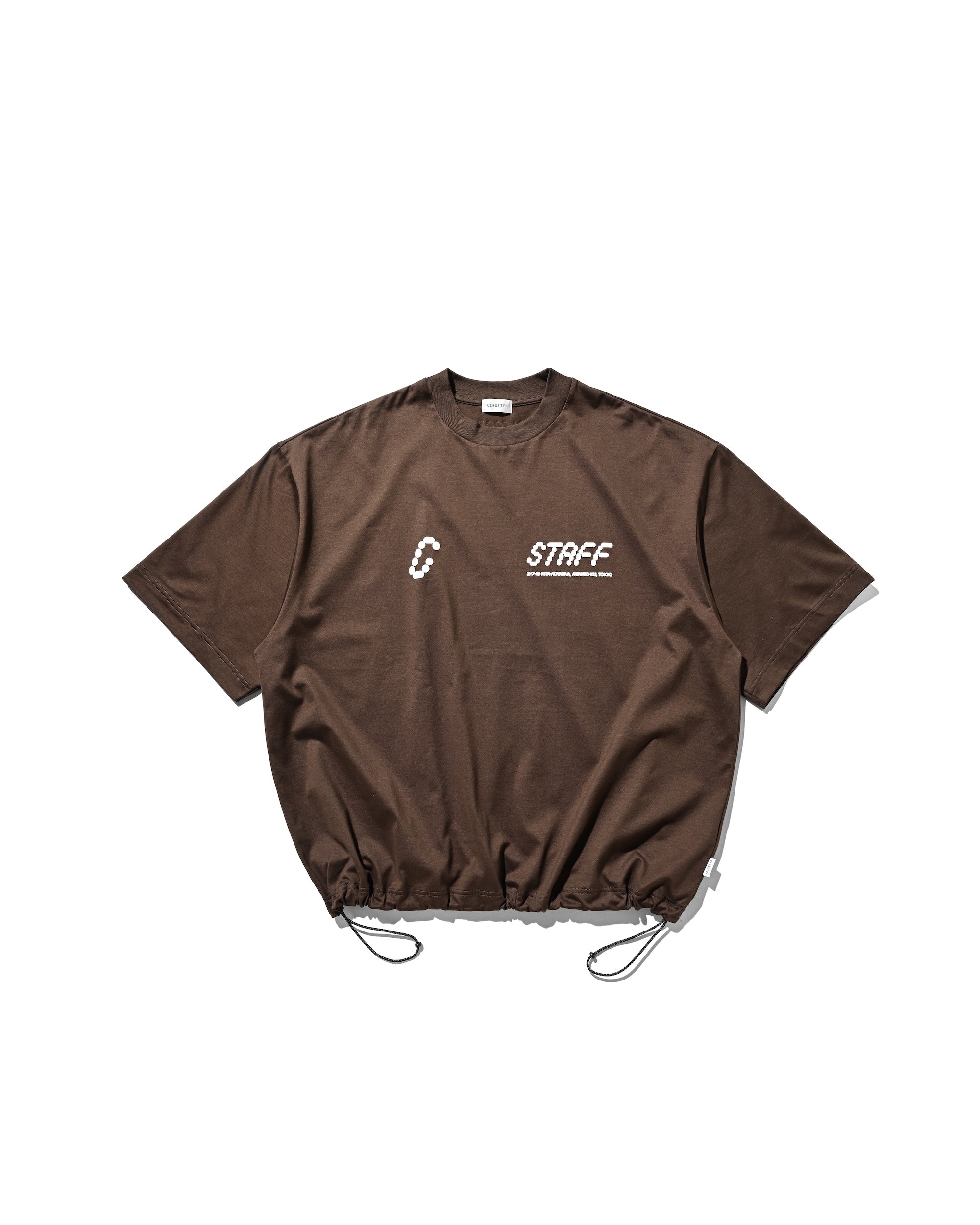 STAFF T-SHIRT WITH DRAWSTRINGS (BROWN)