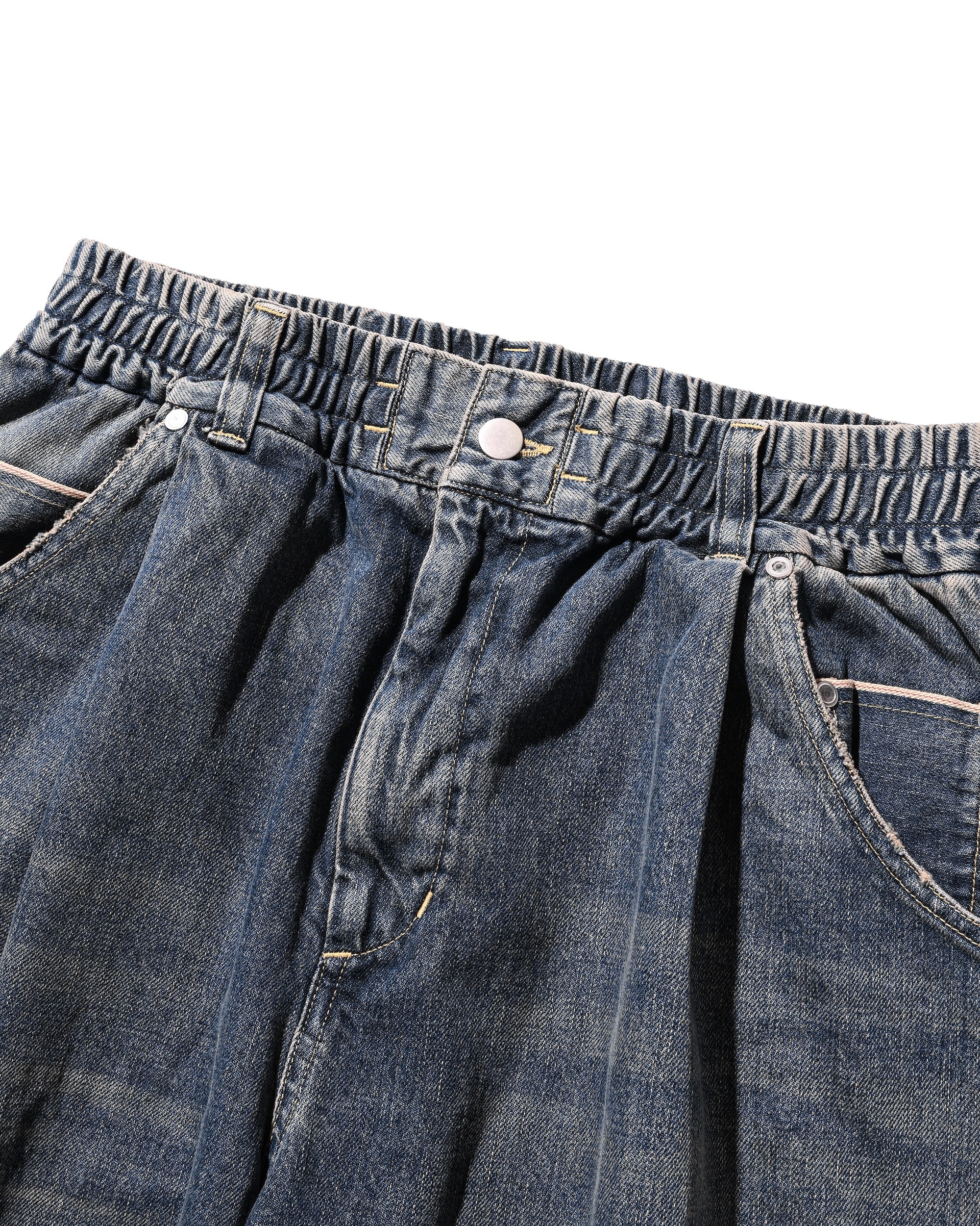 【8.30 SAT 20:00- IN STOCK】VINTAGE DYED SELVEDGE DENIM WIDE PANTS (VINTAGE INDIGO)