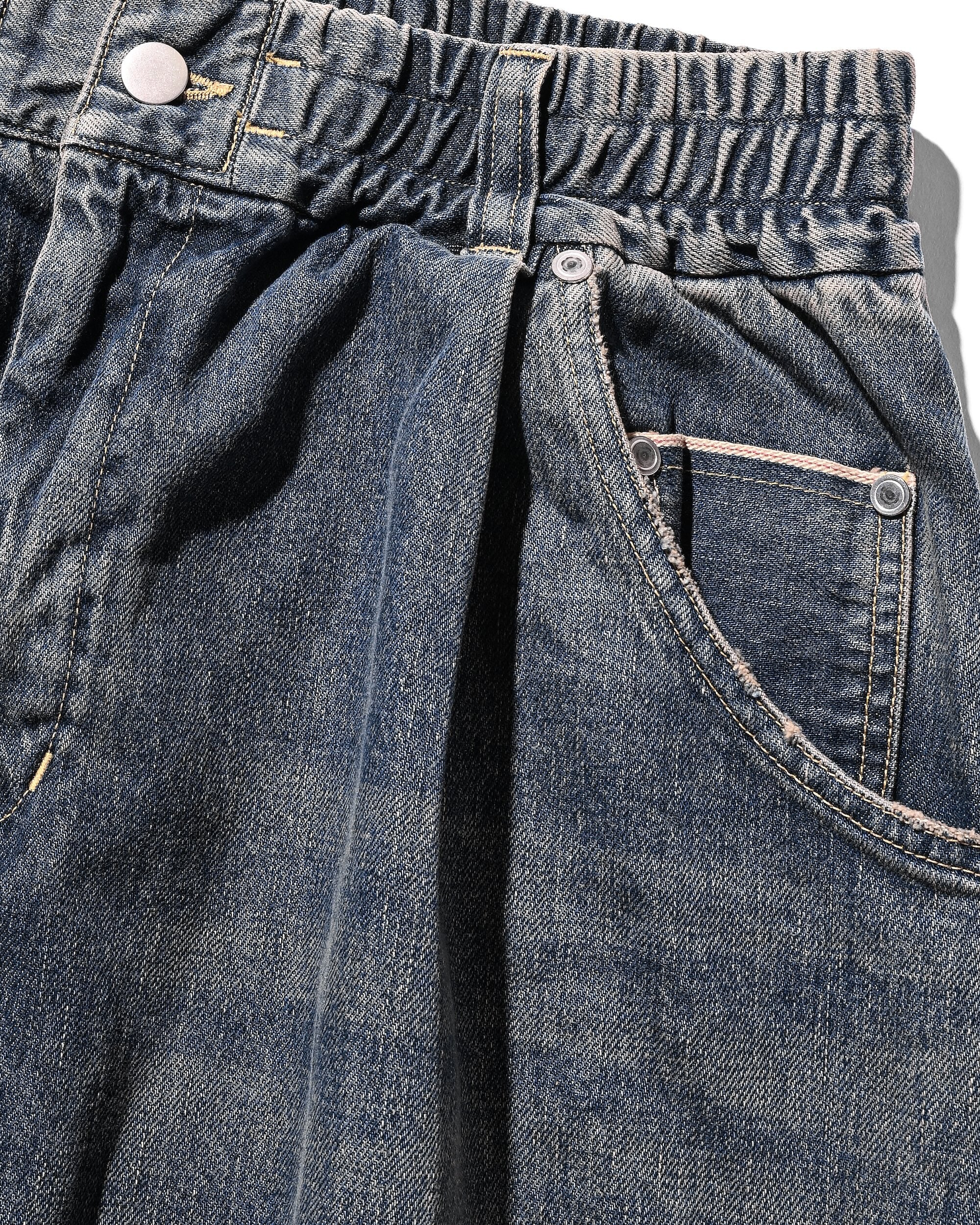 【8.30 SAT 20:00- IN STOCK】VINTAGE DYED SELVEDGE DENIM WIDE PANTS (VINTAGE INDIGO)