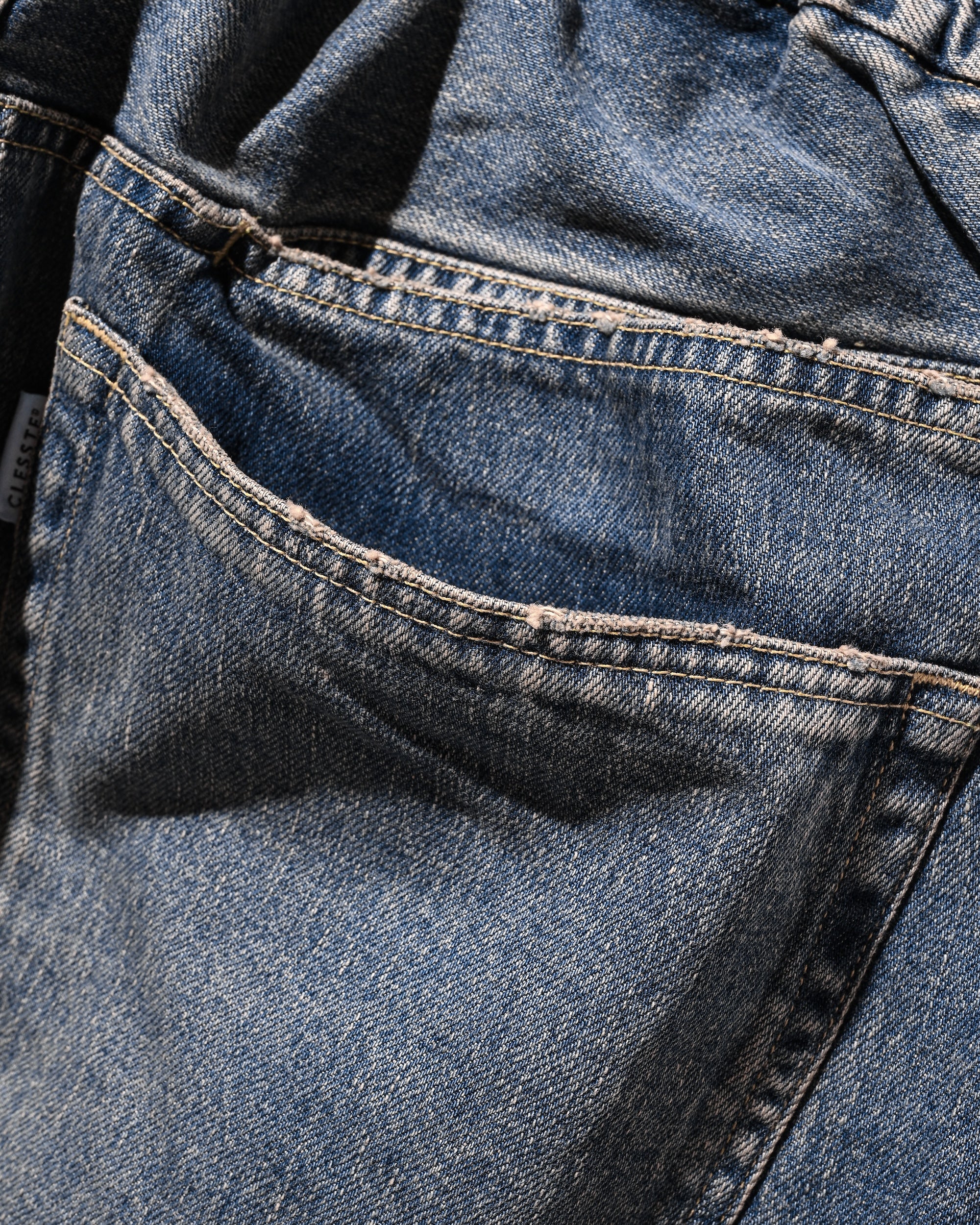 【8.30 SAT 20:00- IN STOCK】VINTAGE DYED SELVEDGE DENIM WIDE PANTS (VINTAGE INDIGO)