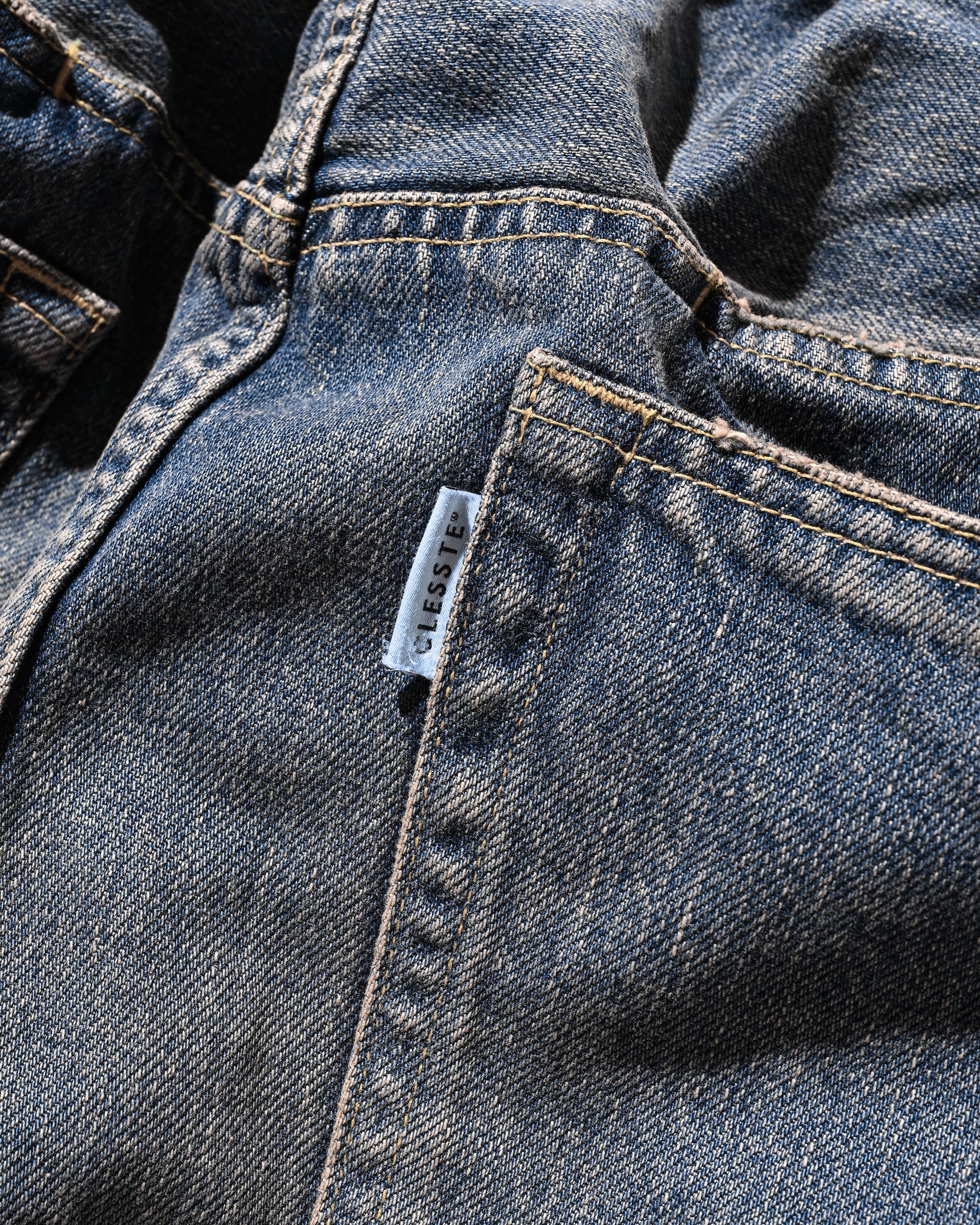 【8.30 SAT 20:00- IN STOCK】VINTAGE DYED SELVEDGE DENIM WIDE PANTS (VINTAGE INDIGO)