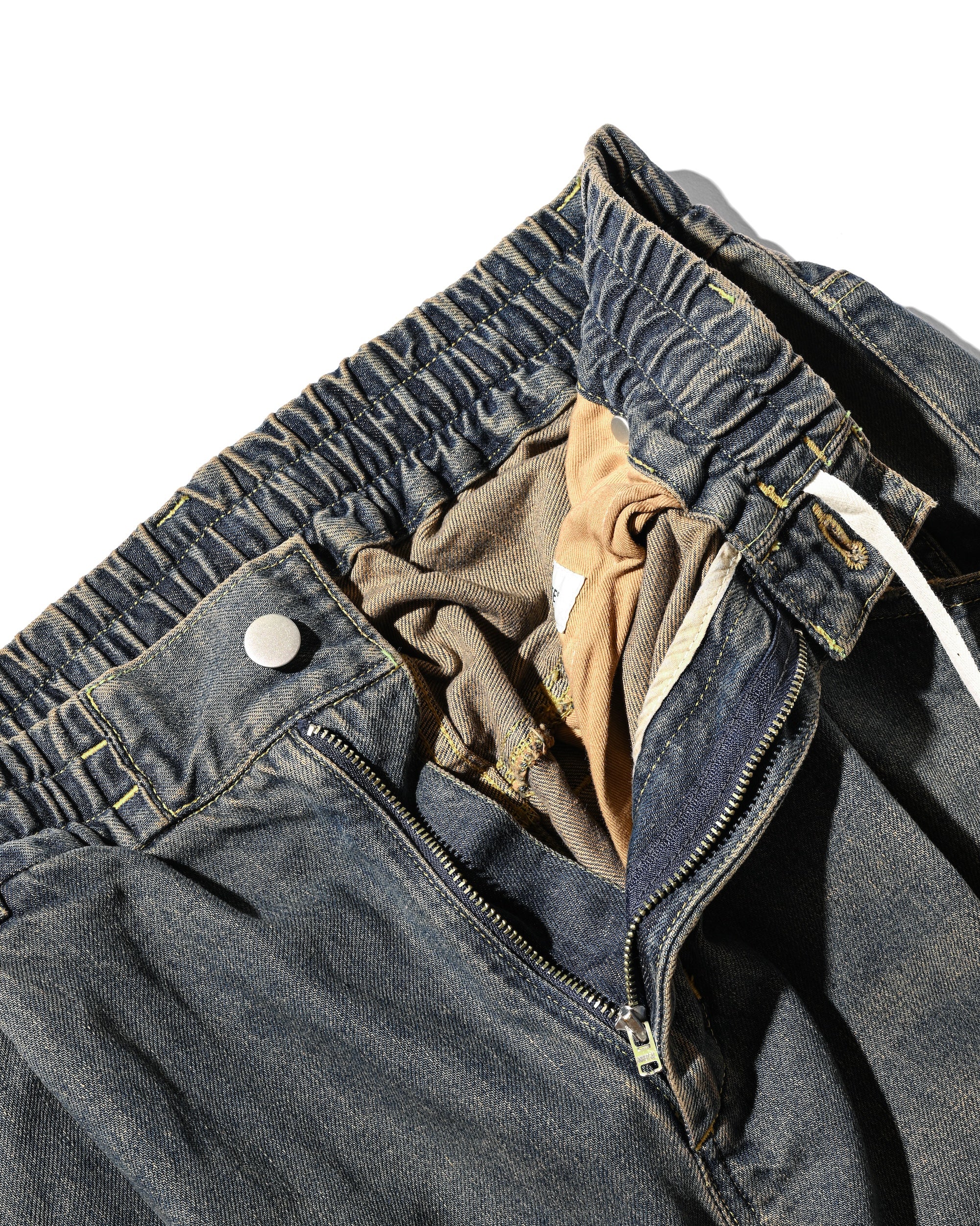 【8.30 SAT 20:00- IN STOCK】VINTAGE DYED SELVEDGE DENIM WIDE PANTS (VINTAGE BROWN)