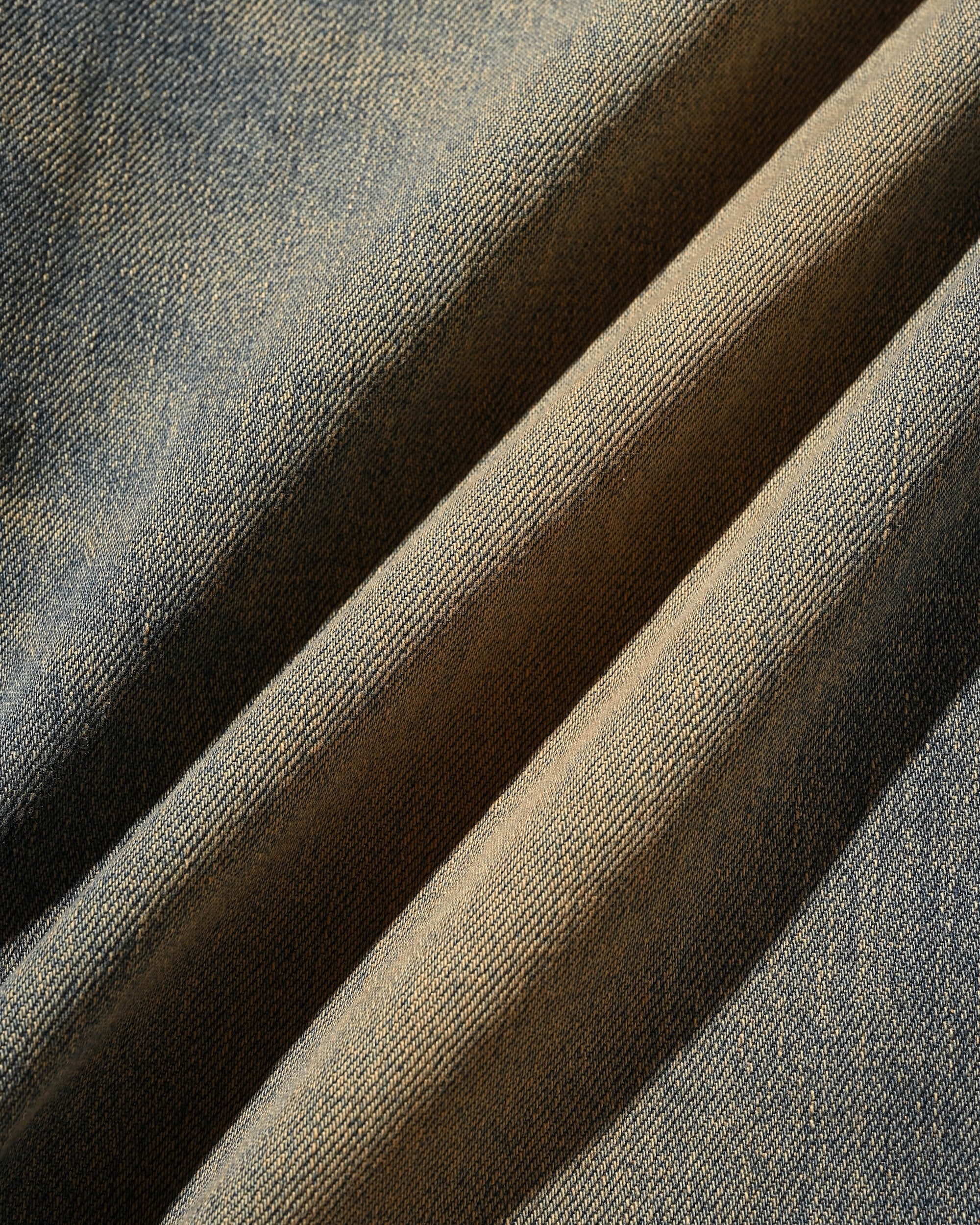【8.30 SAT 20:00- IN STOCK】VINTAGE DYED SELVEDGE DENIM WIDE PANTS (VINTAGE BROWN)
