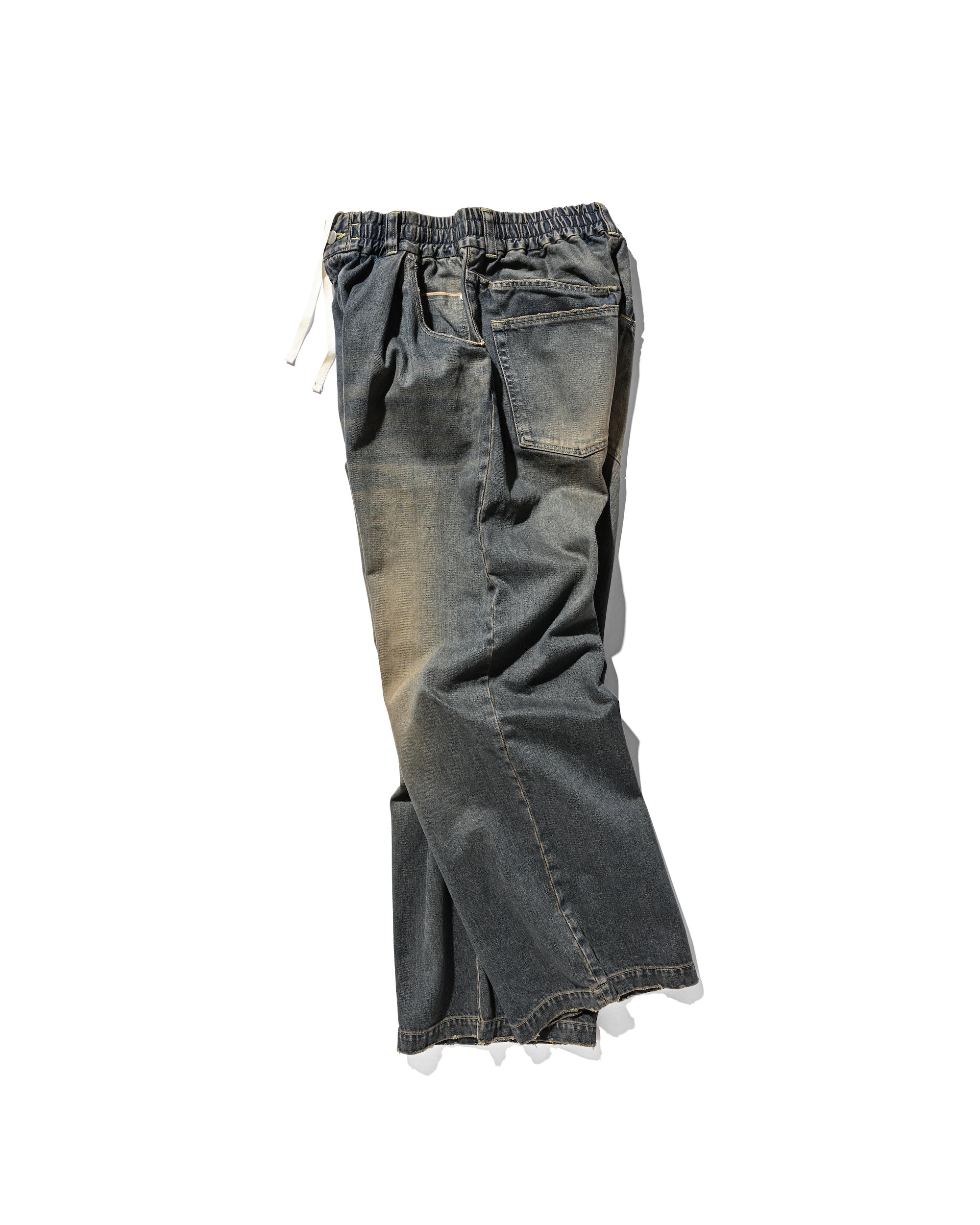 【8.30 SAT 20:00- IN STOCK】VINTAGE DYED SELVEDGE DENIM WIDE PANTS (VINTAGE BROWN)