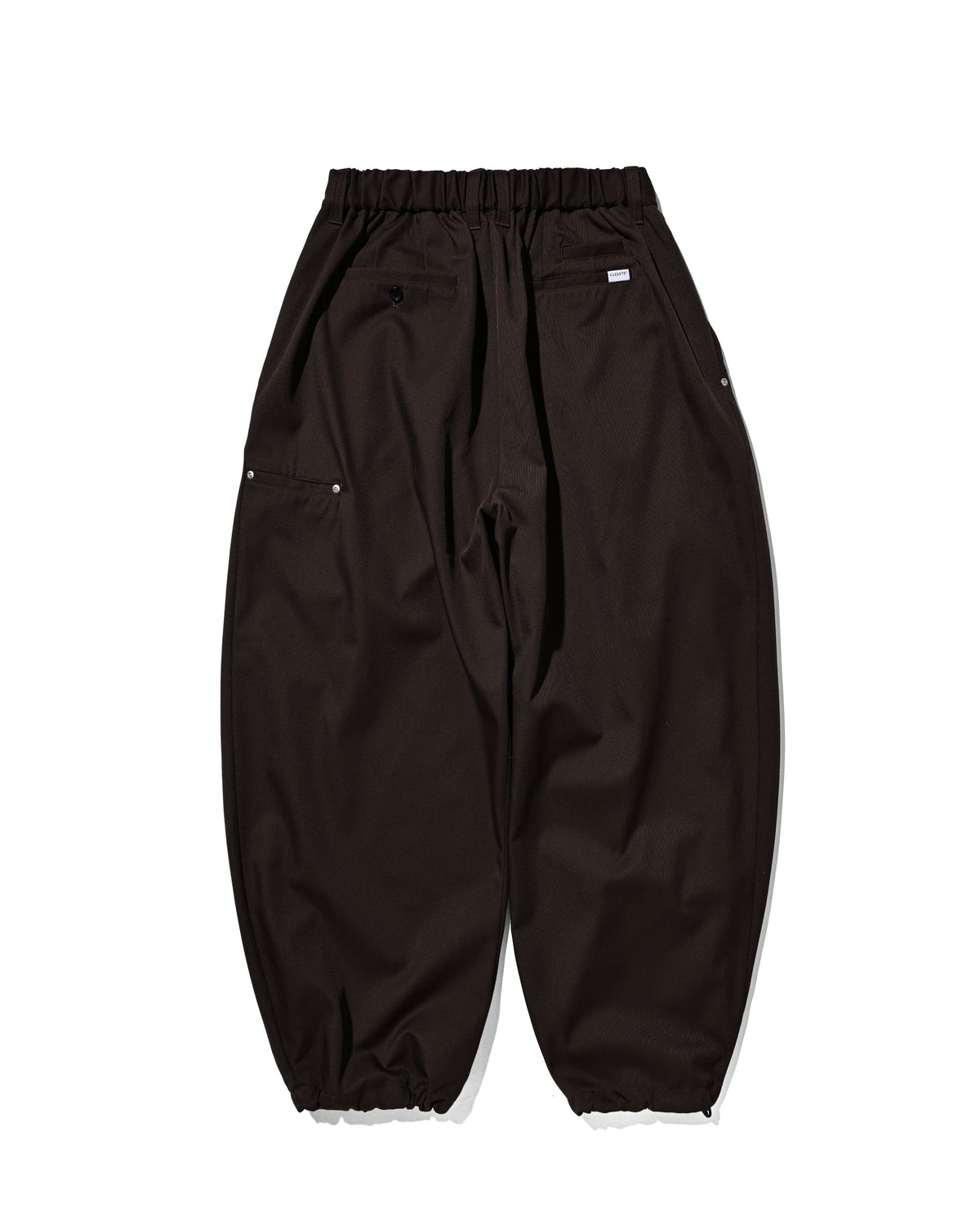 【10.7 WED 20:00- IN STOCK】 WOOL KERSEY CITY WIDE TAPERED BALLOON PANTS (BROWN)