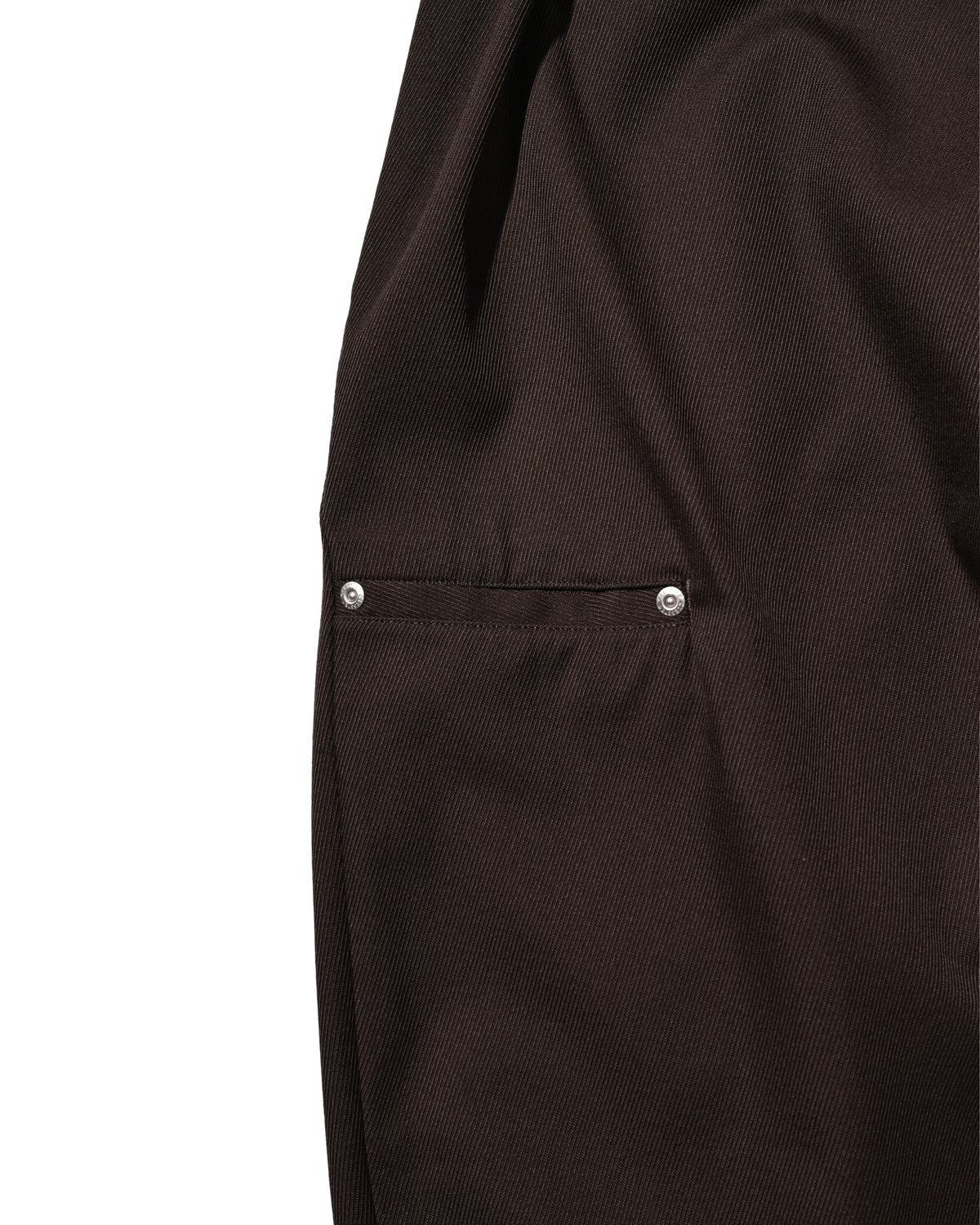 【10.7 WED 20:00- IN STOCK】 WOOL KERSEY CITY WIDE TAPERED BALLOON PANTS (BROWN)