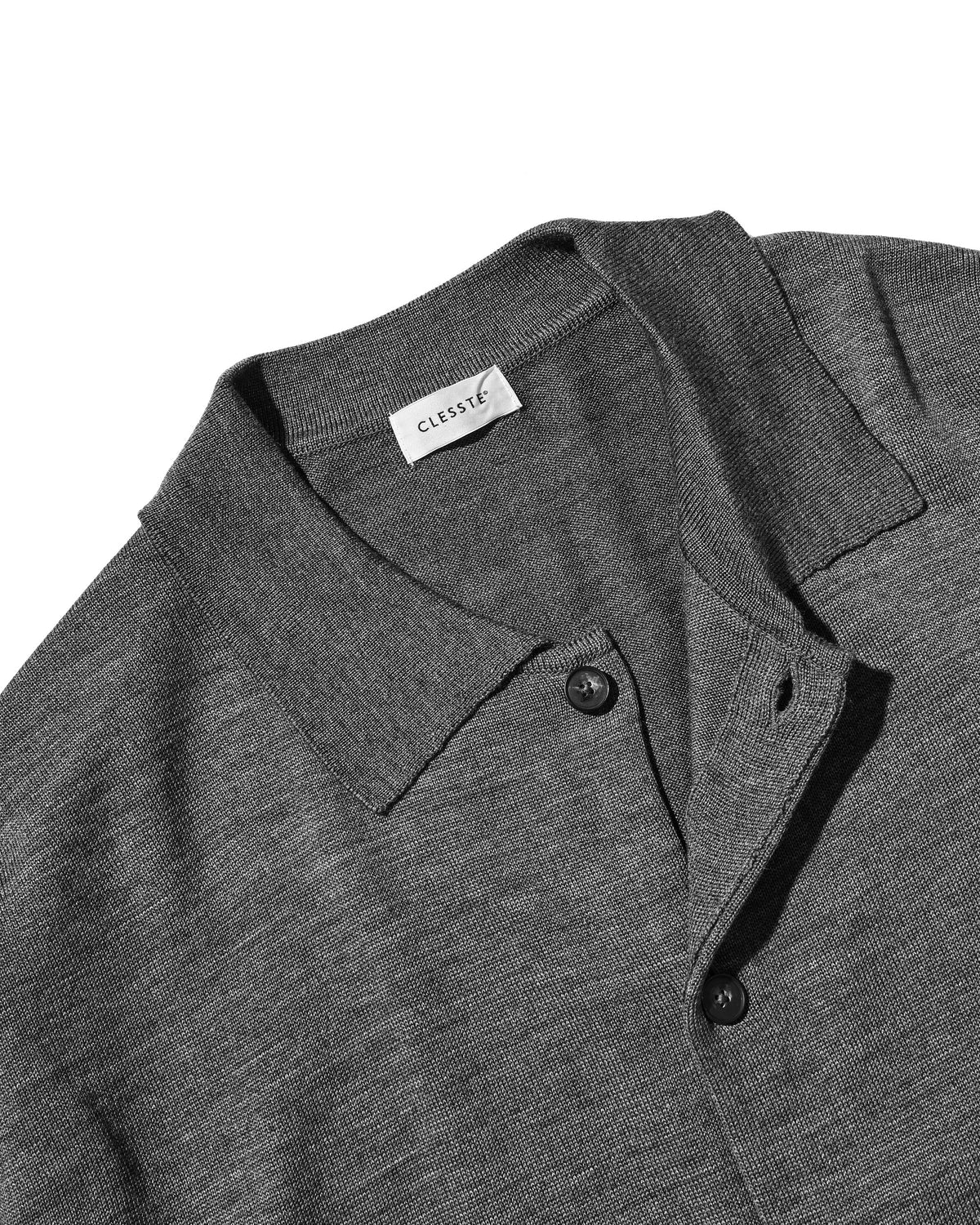 【10.21 WED 20:00- IN STOCK】 12G WOOL KNIT COLLARED CARDIGAN (GRAY)