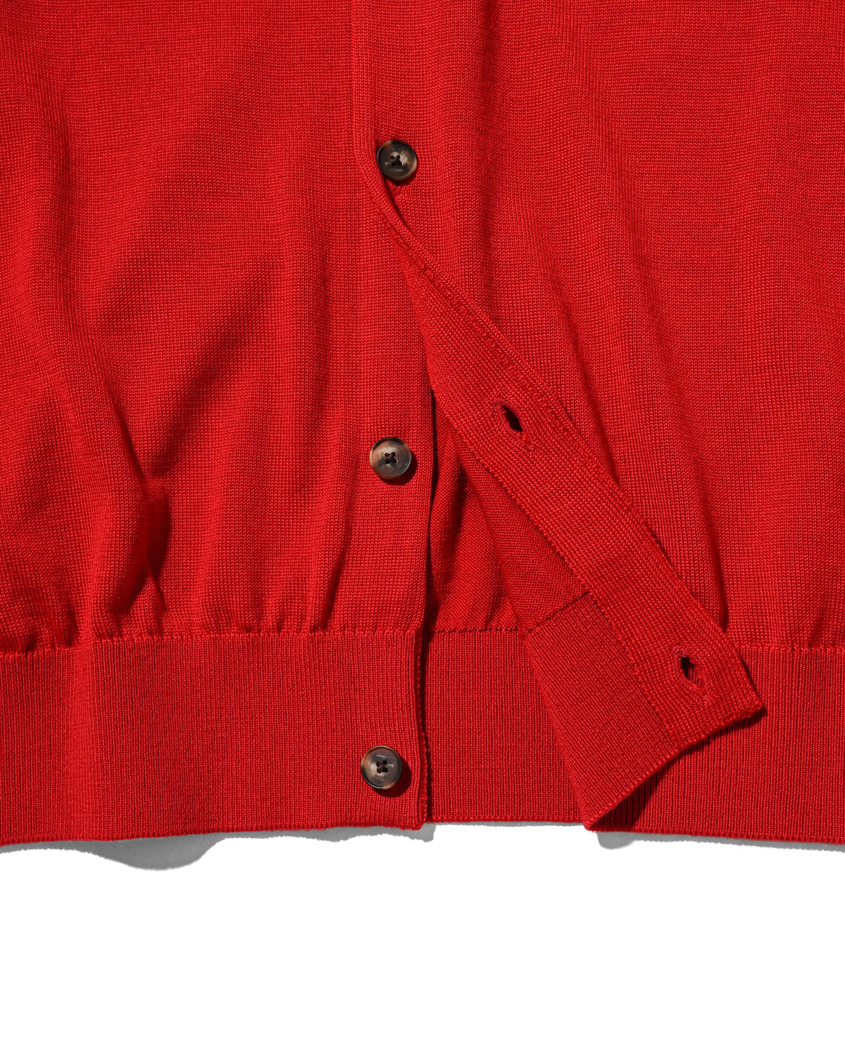 【10.21 WED 20:00- IN STOCK】 12G WOOL KNIT COLLARED CARDIGAN (RED)