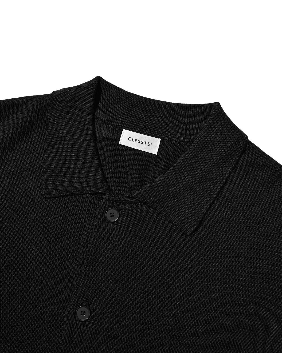 【10.21 WED 20:00- IN STOCK】 12G WOOL KNIT COLLARED CARDIGAN (BLACK)