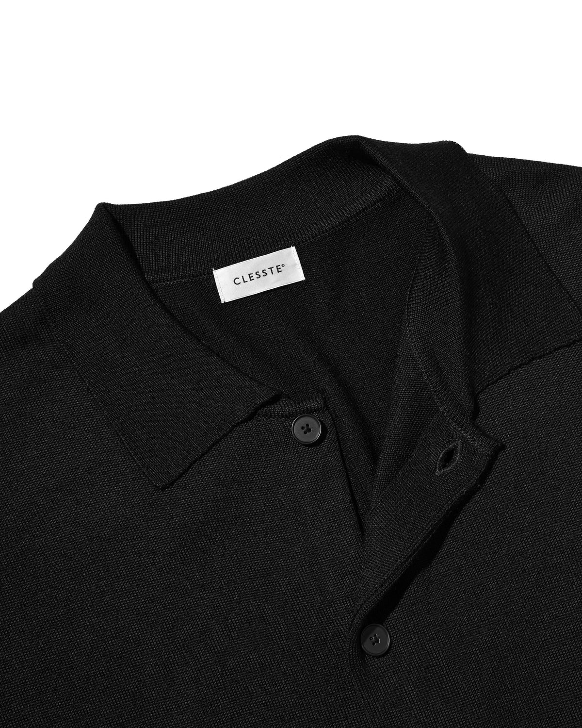 【10.21 WED 20:00- IN STOCK】 12G WOOL KNIT COLLARED CARDIGAN (BLACK)