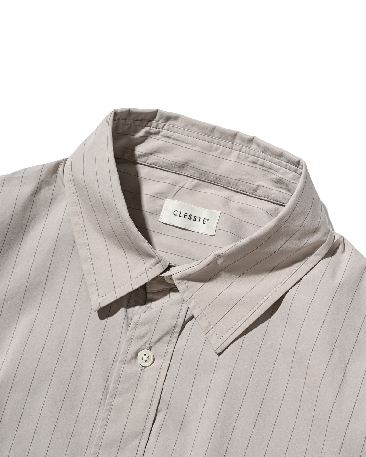 【10.14 WED 20:00- IN STOCK】 STRIPED EVERYDAY BOX FIT L/S SHIRT (GRAY STRIPE)