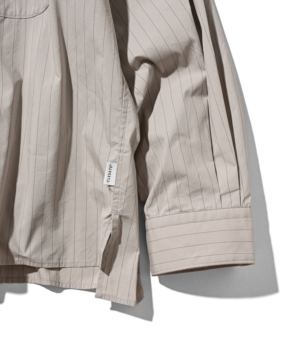 【10.14 WED 20:00- IN STOCK】 STRIPED EVERYDAY BOX FIT L/S SHIRT (GRAY STRIPE)