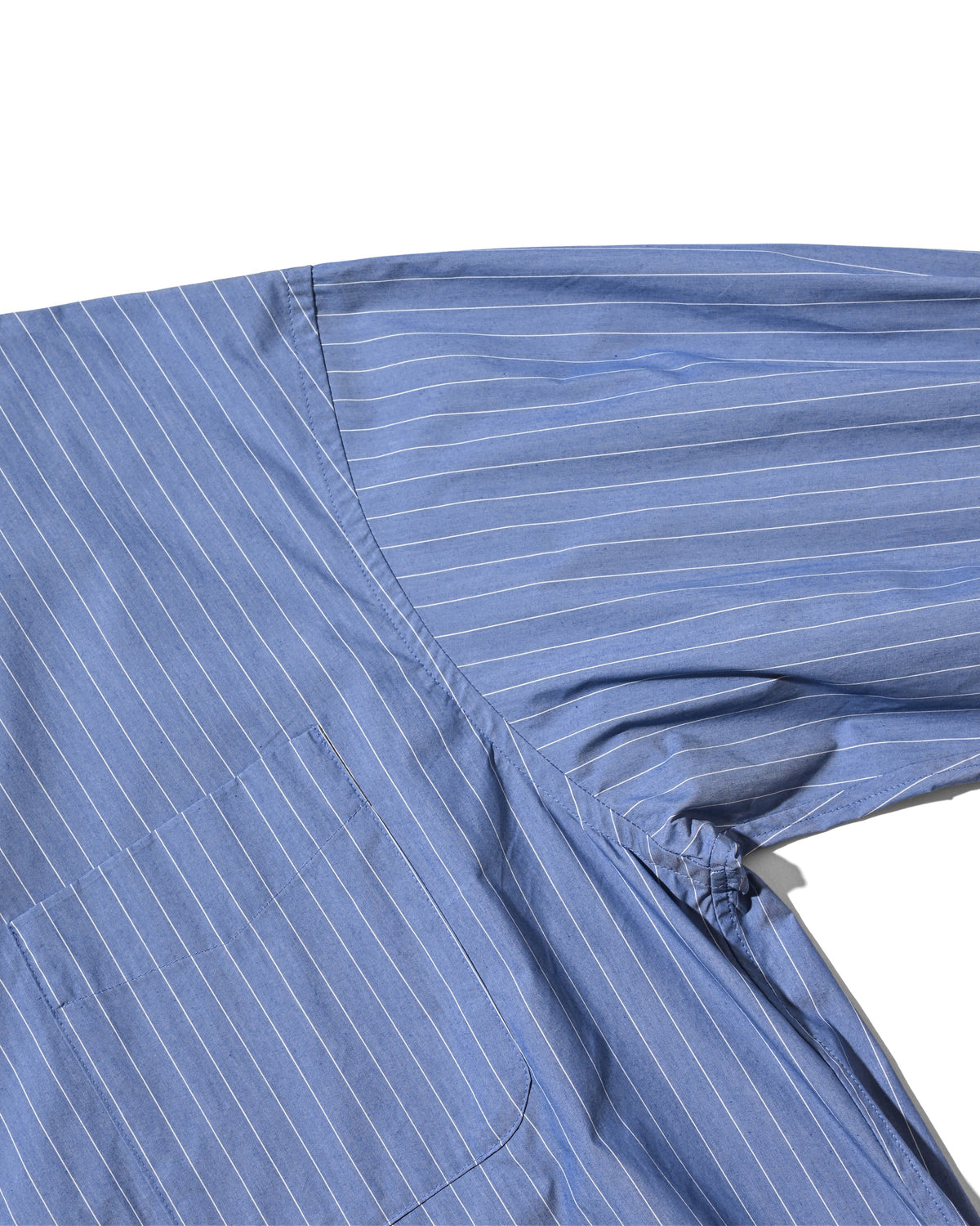 【10.14 WED 20:00- IN STOCK】 STRIPED EVERYDAY BOX FIT L/S SHIRT (BLUE STRIPE)