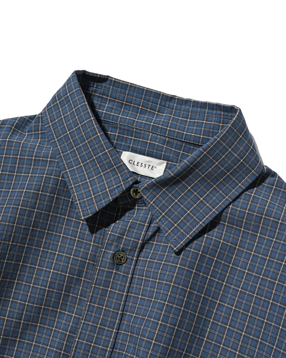 【10.14 WED 20:00- IN STOCK】 MINI CHECK EVERYDAY BOX FIT L/S SHIRT (BLUE MINI CHECK)