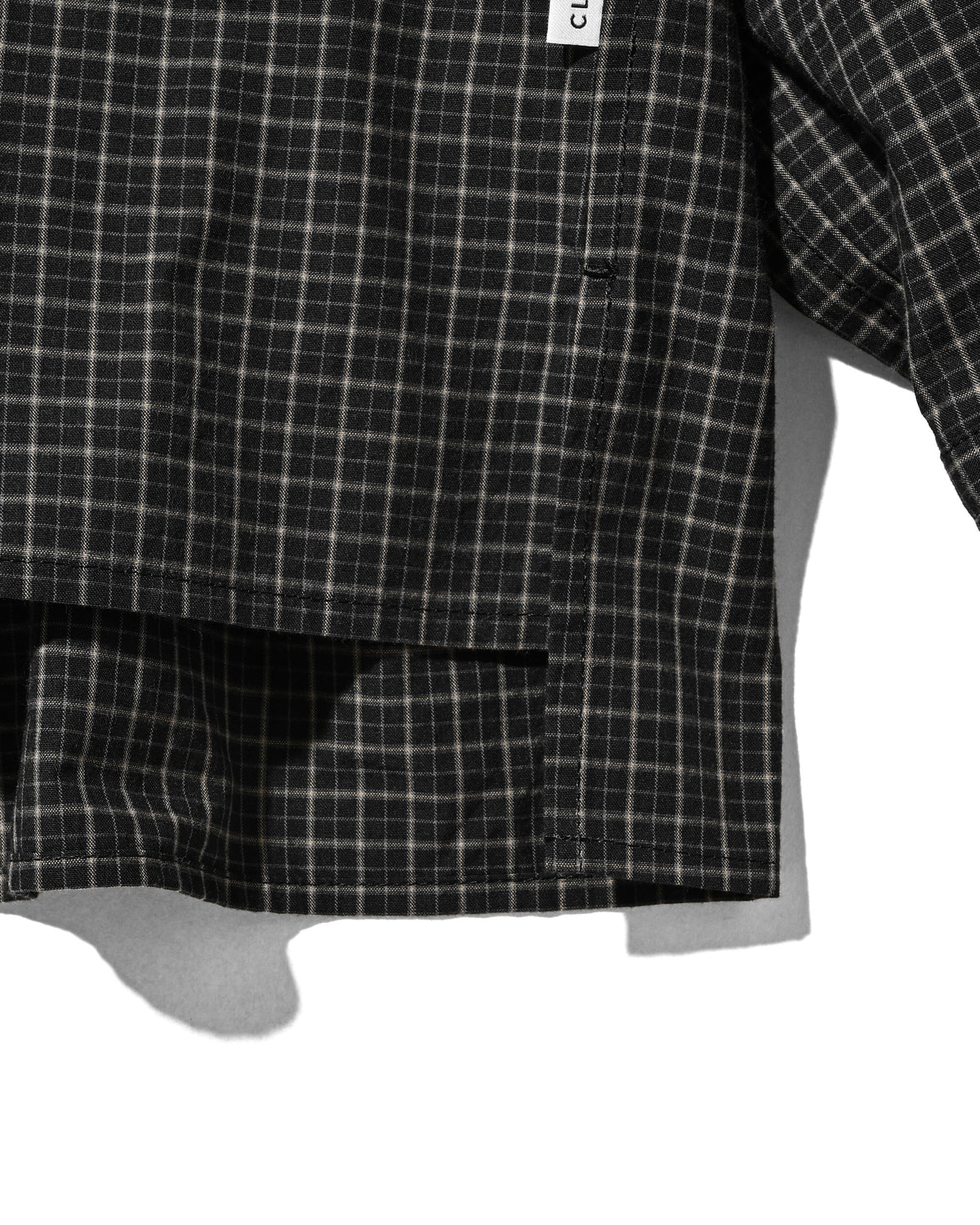 【10.14 WED 20:00- IN STOCK】 MINI CHECK EVERYDAY BOX FIT L/S SHIRT (BLACK MINI CHECK)