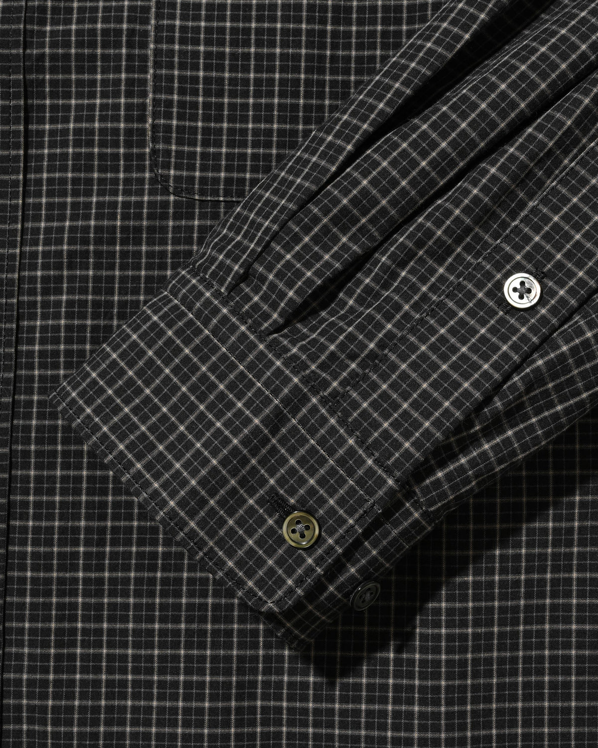 【10.14 WED 20:00- IN STOCK】 MINI CHECK EVERYDAY BOX FIT L/S SHIRT (BLACK MINI CHECK)