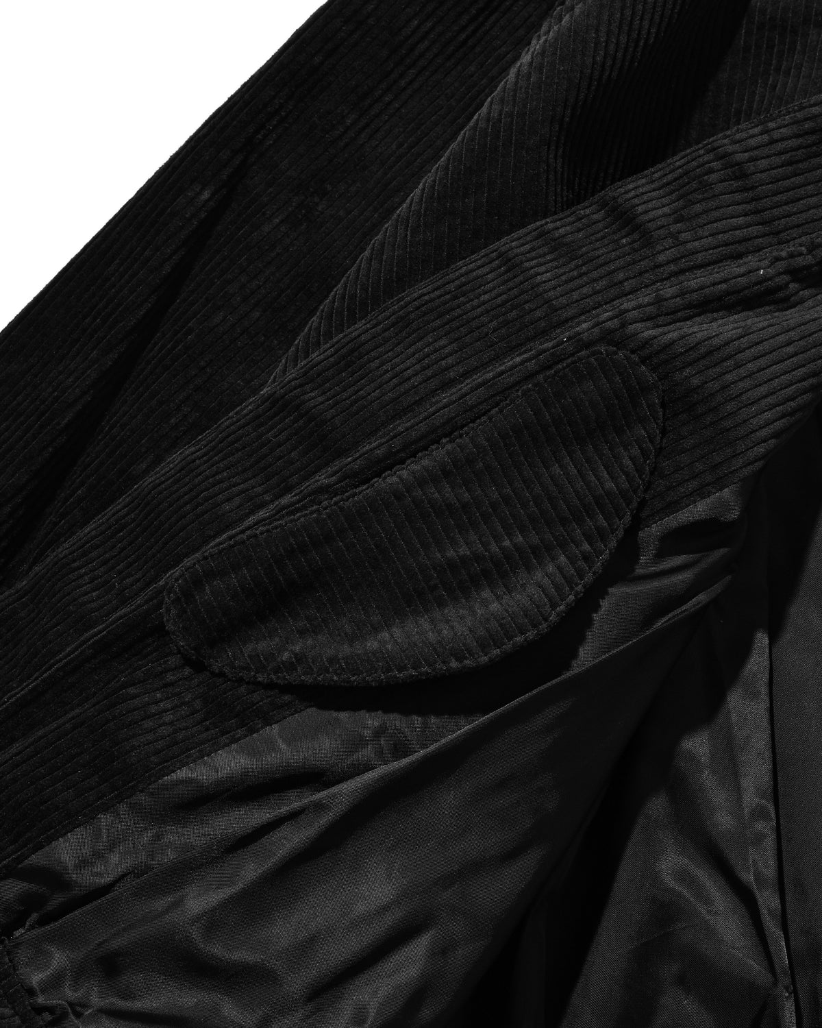 【10.21 WED 20:00- IN STOCK】 LEATHER COLLAR CORDUROY CITY UTILITY BALLOON JACKET (BLACK)
