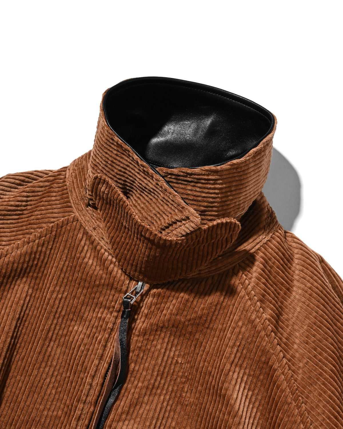【10.21 WED 20:00- IN STOCK】 LEATHER COLLAR CORDUROY CITY UTILITY BALLOON JACKET (CAMEL)
