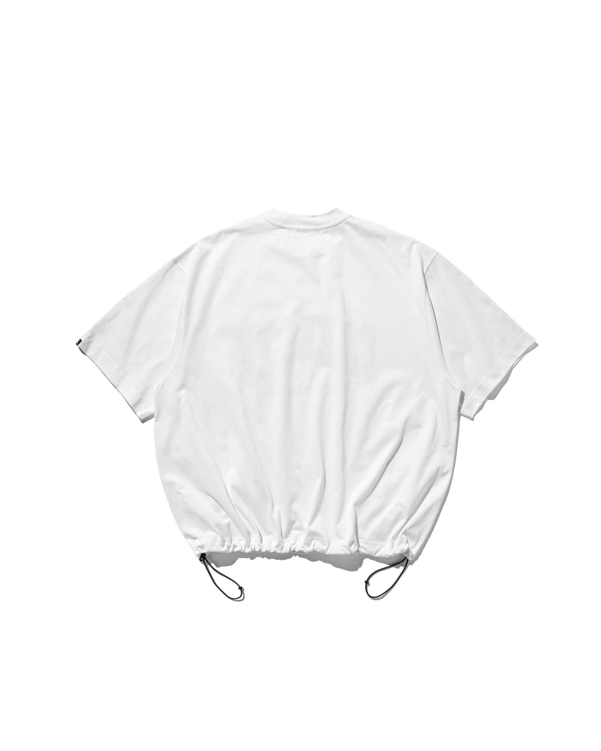COLLEGE LOGO PRINT MASSIVE T-SHIRT WITH DRAWSTRINGS (WHITE)