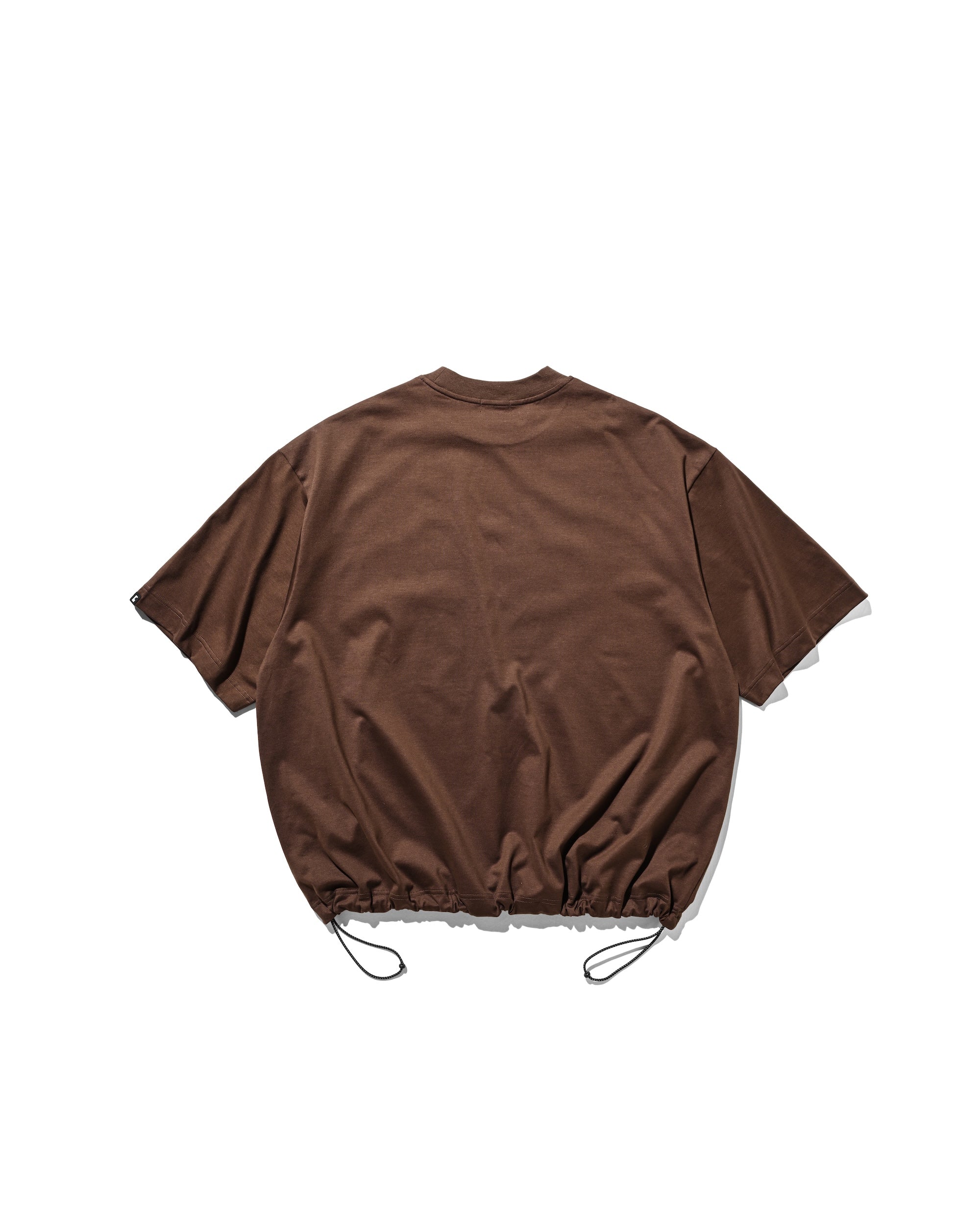 【8.23 SAT 20:00- IN STOCK】BUBBLE LOGO PRINT MASSIVE T-SHIRT WITH DRAWSTRINGS (BROWN)
