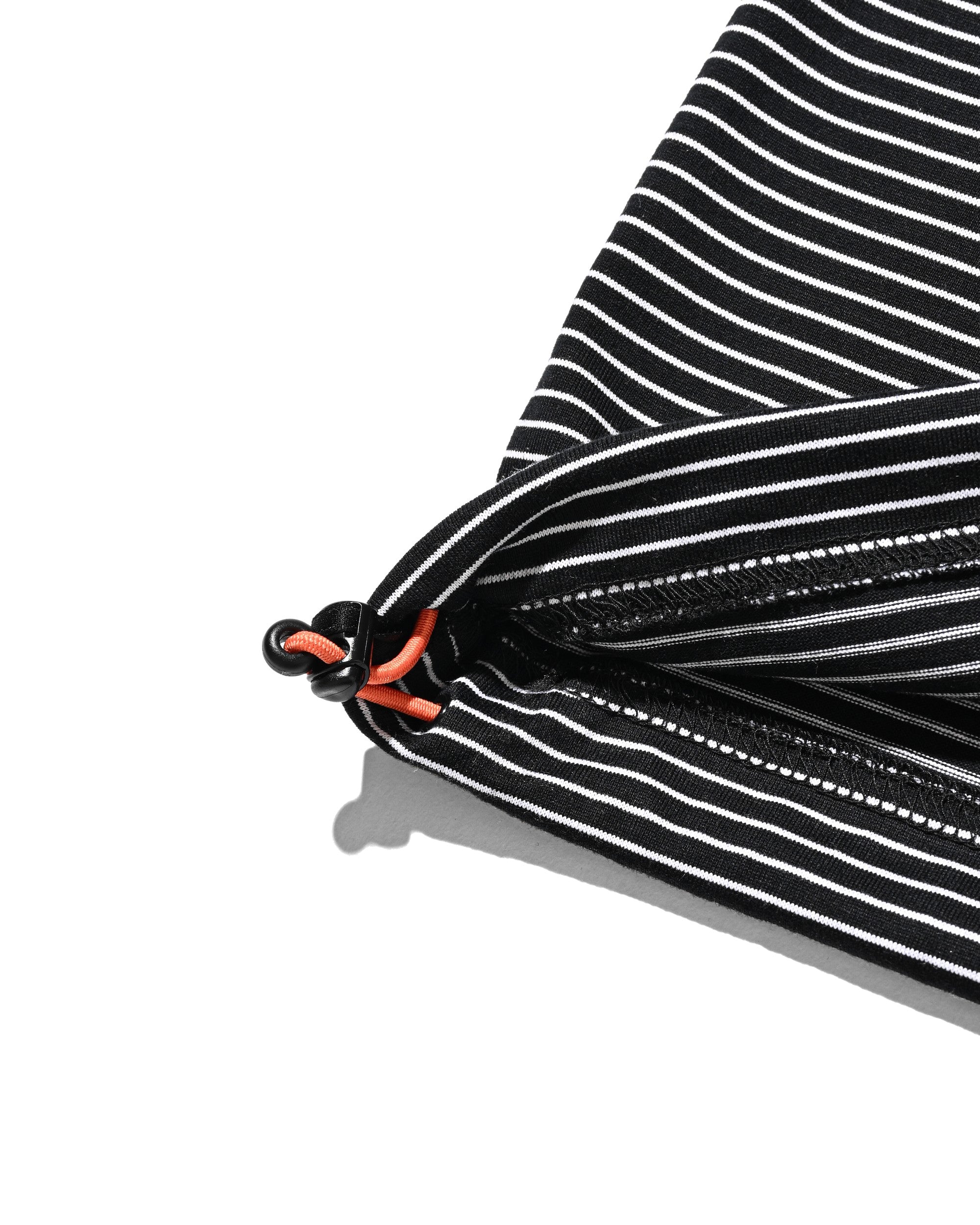 【6.13 SAT 20:00- IN STOCK】"C×CONCEPT" STRIPED S/S T-SHIRT WITH DRAWSTRINGS (BLACK×WHITE)