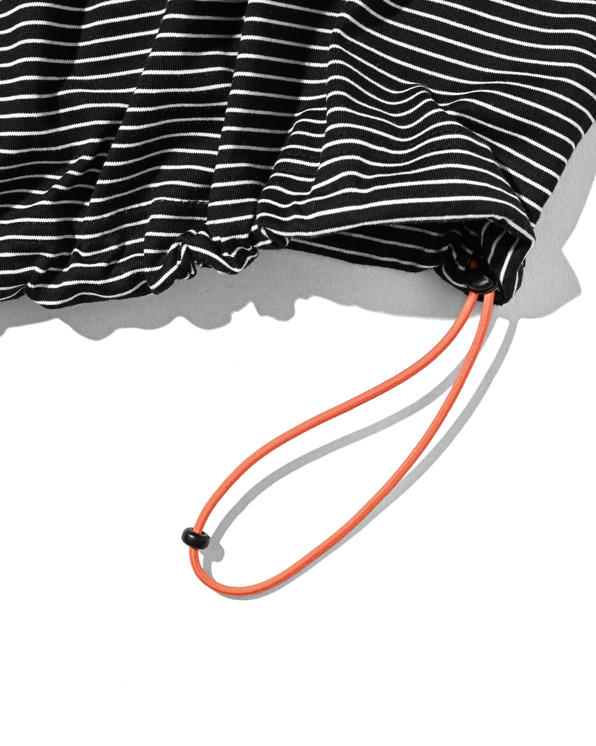 【6.13 SAT 20:00- IN STOCK】"C×CONCEPT" STRIPED S/S T-SHIRT WITH DRAWSTRINGS (BLACK×WHITE)
