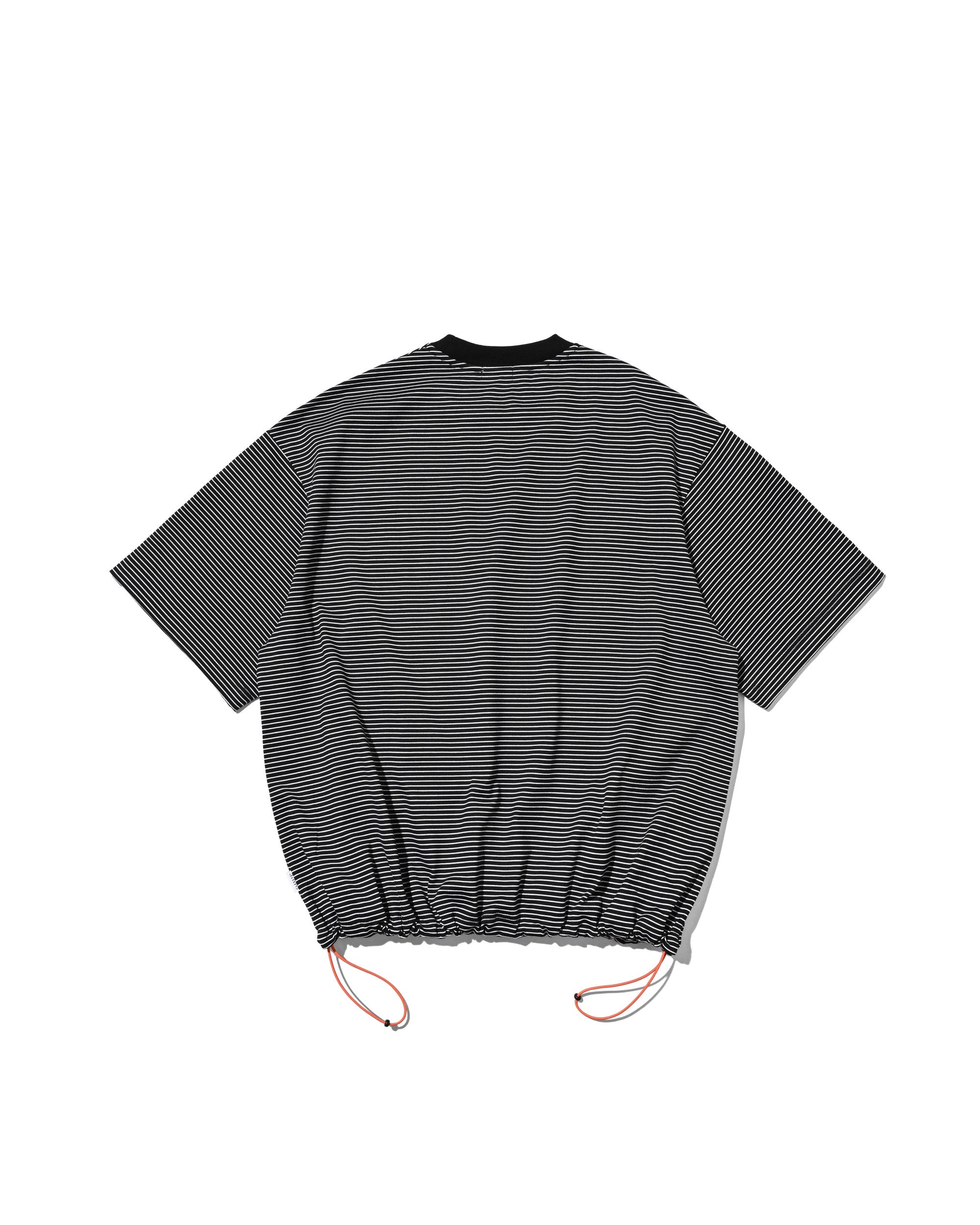 【6.13 SAT 20:00- IN STOCK】"C×CONCEPT" STRIPED S/S T-SHIRT WITH DRAWSTRINGS (BLACK×WHITE)