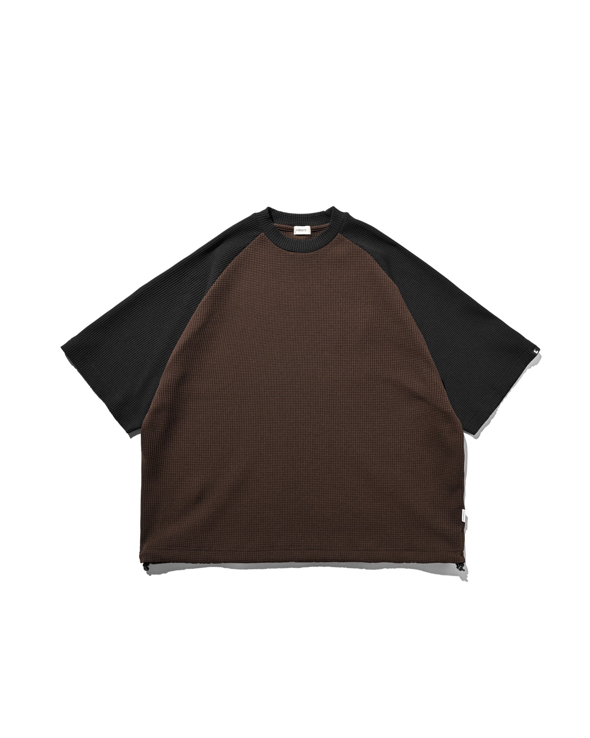 【6.3 WED 20:00- IN STOCK】CITY LIGHT THERMAL RAGLAN S/S T-SHIRT WITH DRAWSTRINGS (BROWN×BLACK)