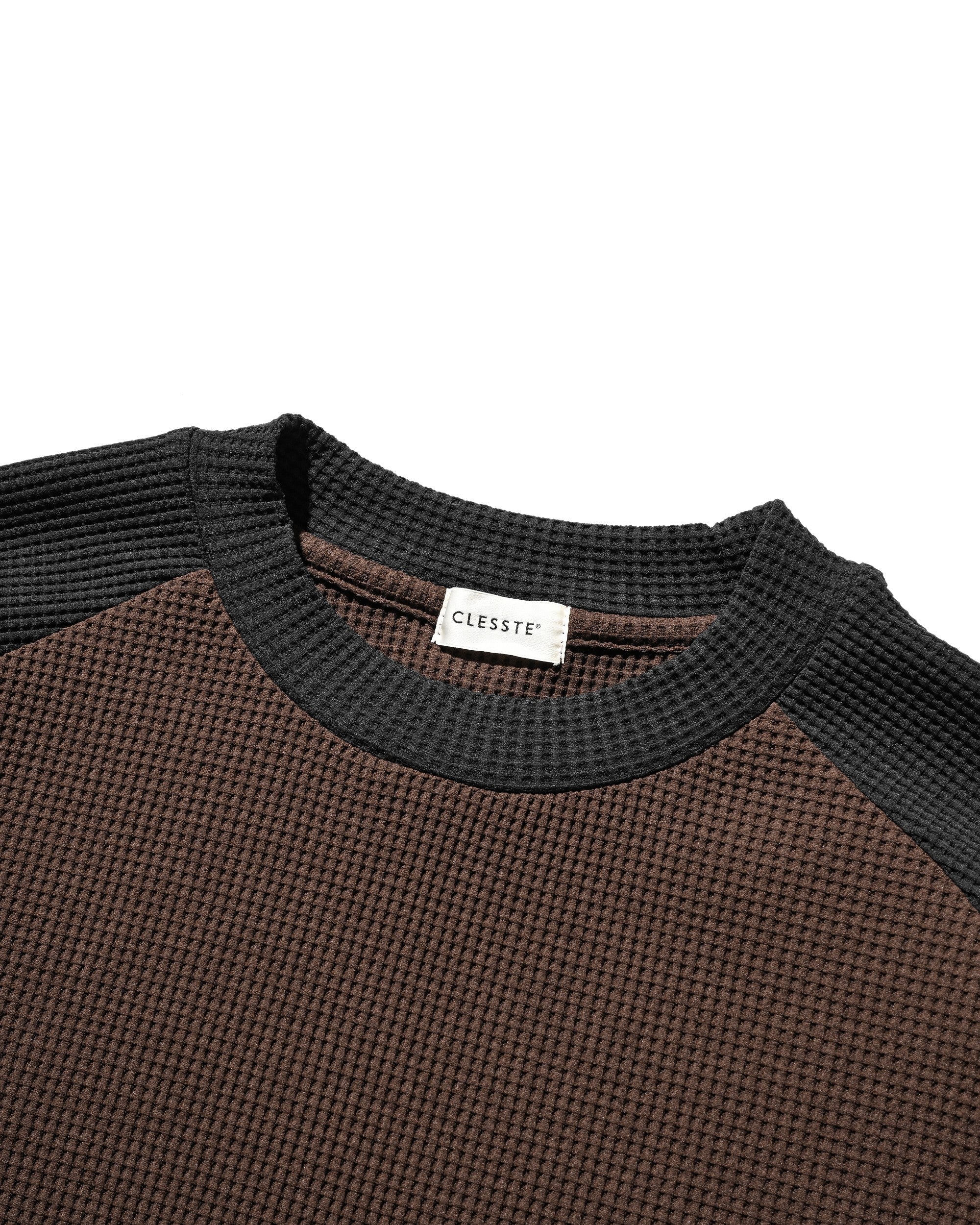 【6.3 WED 20:00- IN STOCK】CITY LIGHT THERMAL RAGLAN S/S T-SHIRT WITH DRAWSTRINGS (BROWN×BLACK)
