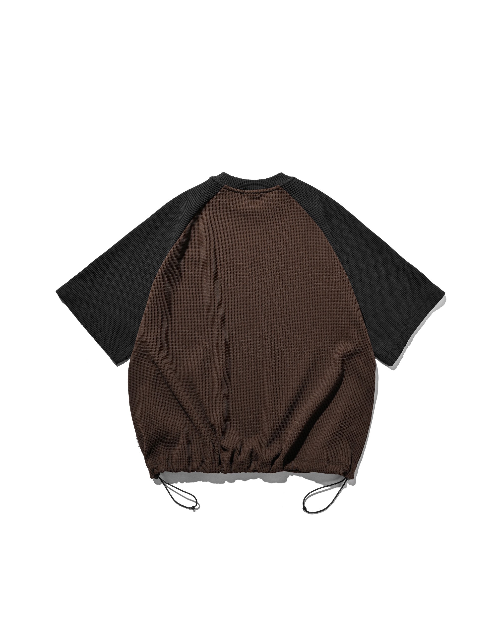 【6.3 WED 20:00- IN STOCK】CITY LIGHT THERMAL RAGLAN S/S T-SHIRT WITH DRAWSTRINGS (BROWN×BLACK)