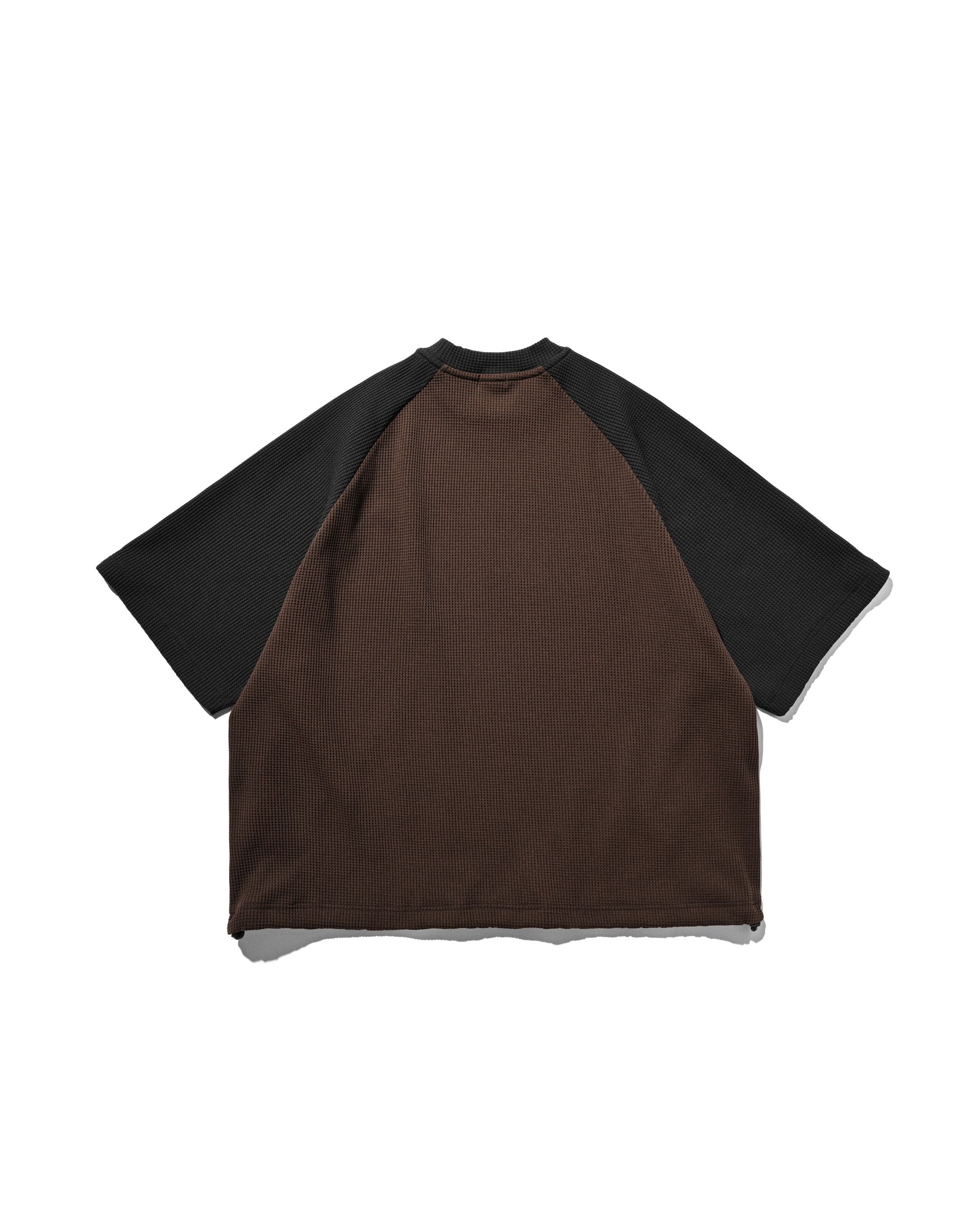 【6.3 WED 20:00- IN STOCK】CITY LIGHT THERMAL RAGLAN S/S T-SHIRT WITH DRAWSTRINGS (BROWN×BLACK)
