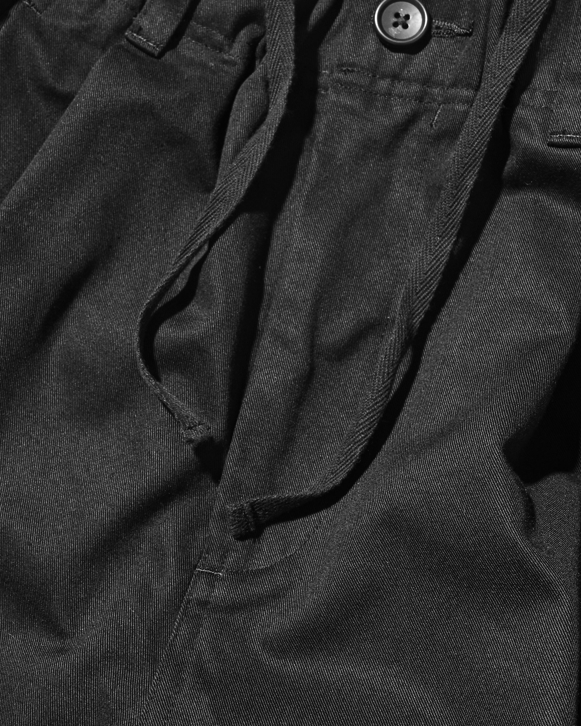 【3.14 SAT 20:00- IN STOCK】FLAP WIDE BALLOON HALF PANTS (BLACK)
