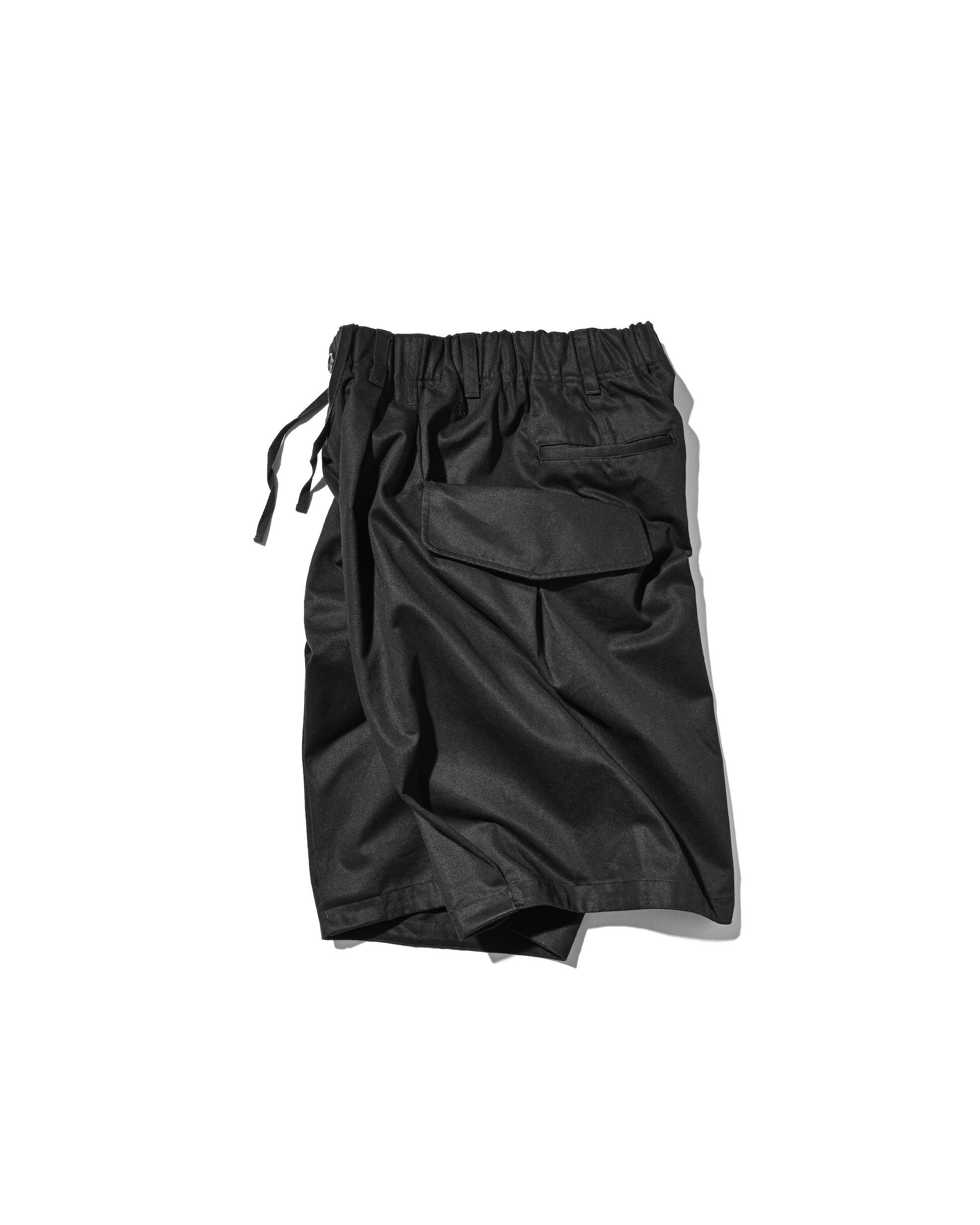 【3.14 SAT 20:00- IN STOCK】FLAP WIDE BALLOON HALF PANTS (BLACK)