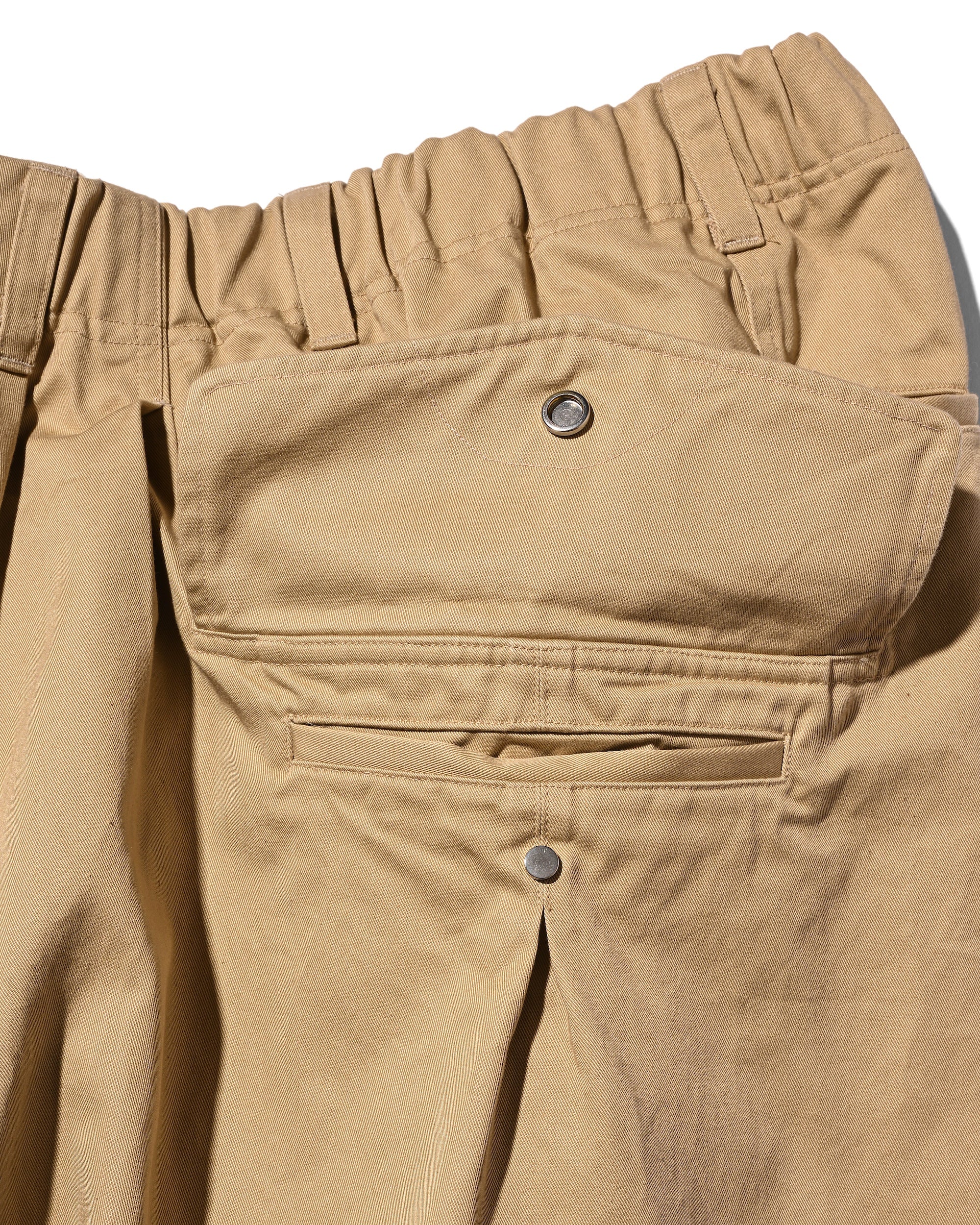 【3.14 SAT 20:00- IN STOCK】FLAP WIDE BALLOON HALF PANTS (BEIGE)