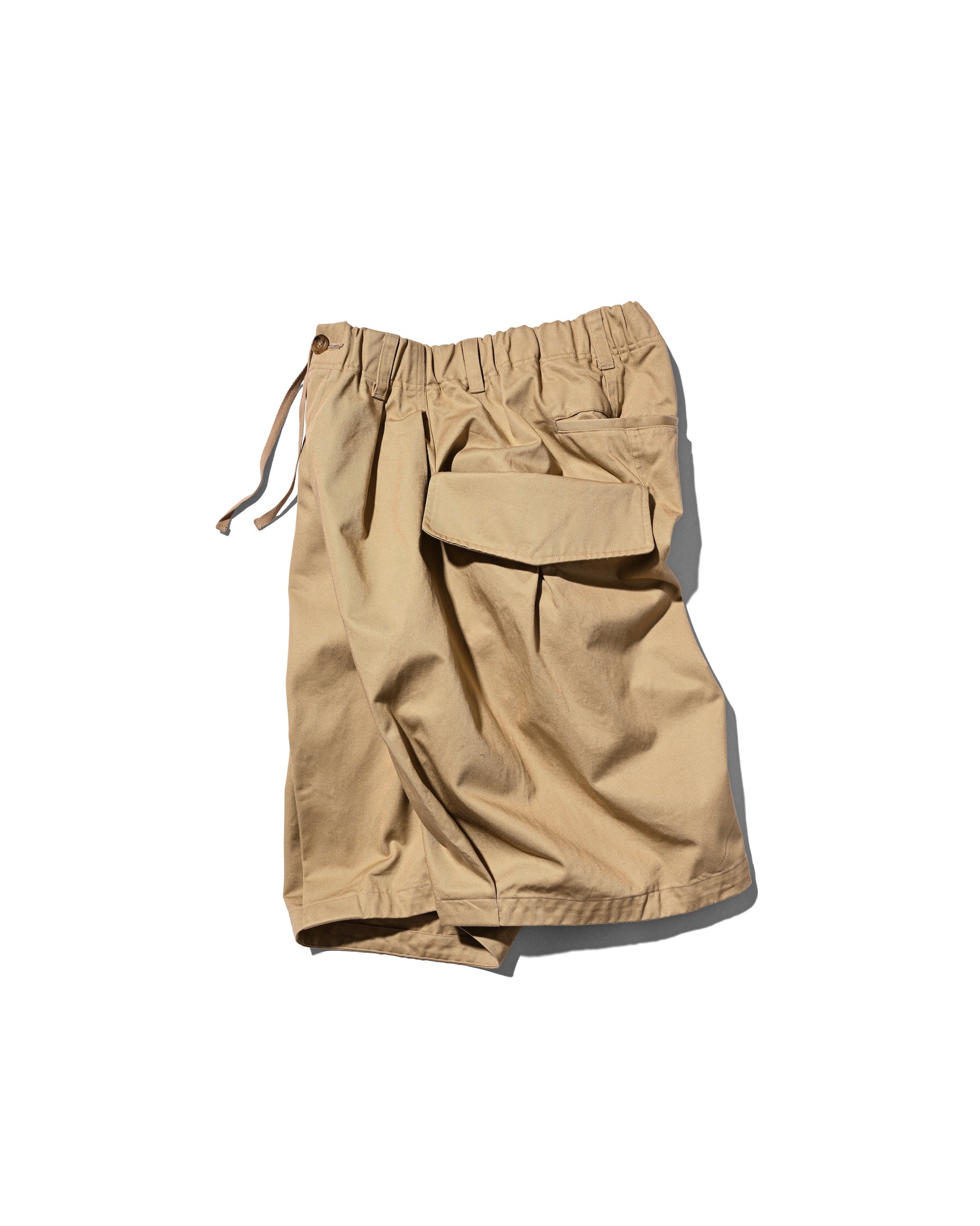 【3.14 SAT 20:00- IN STOCK】FLAP WIDE BALLOON HALF PANTS (BEIGE)