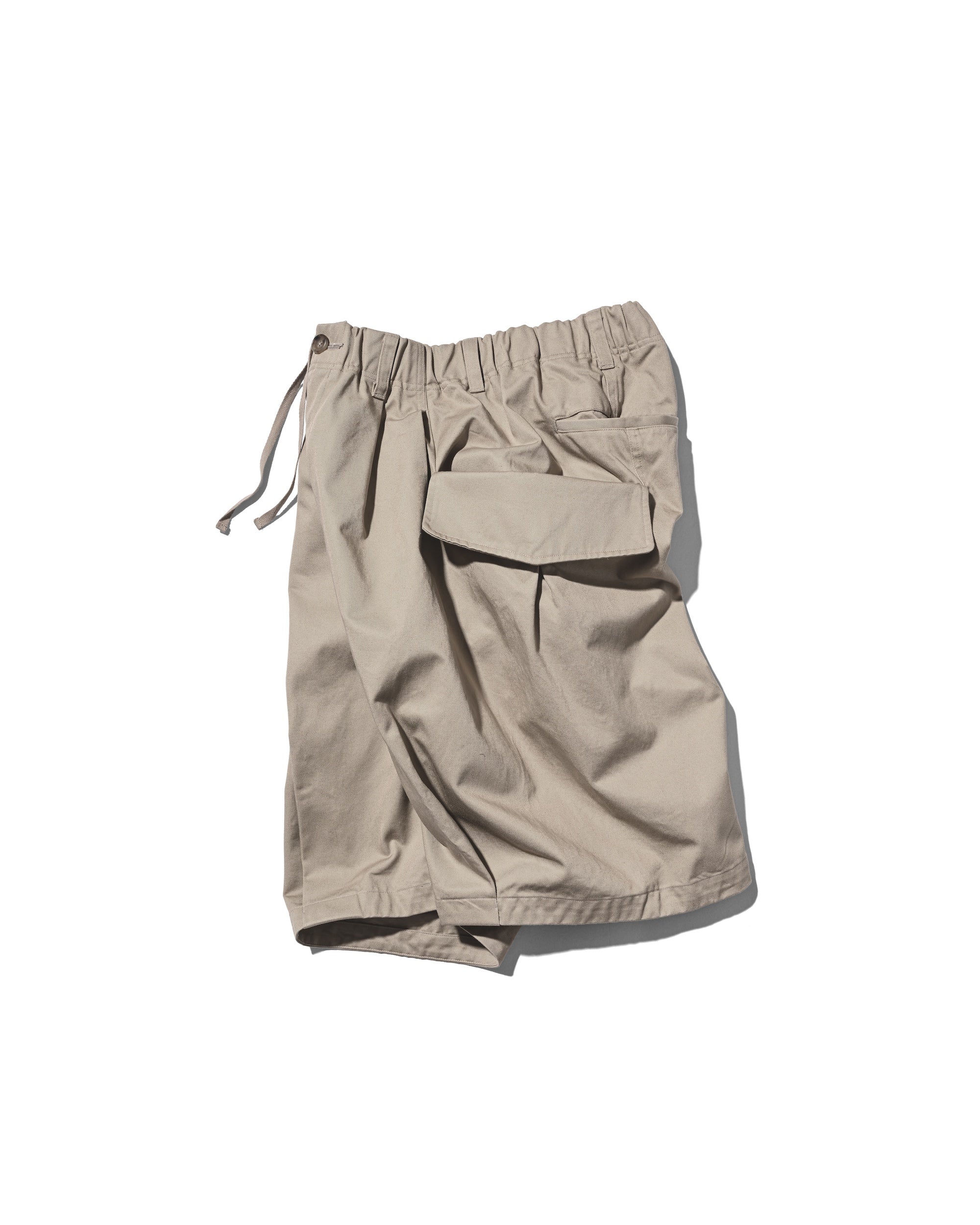 【3.14 SAT 20:00- IN STOCK】FLAP WIDE BALLOON HALF PANTS (GREIGE)