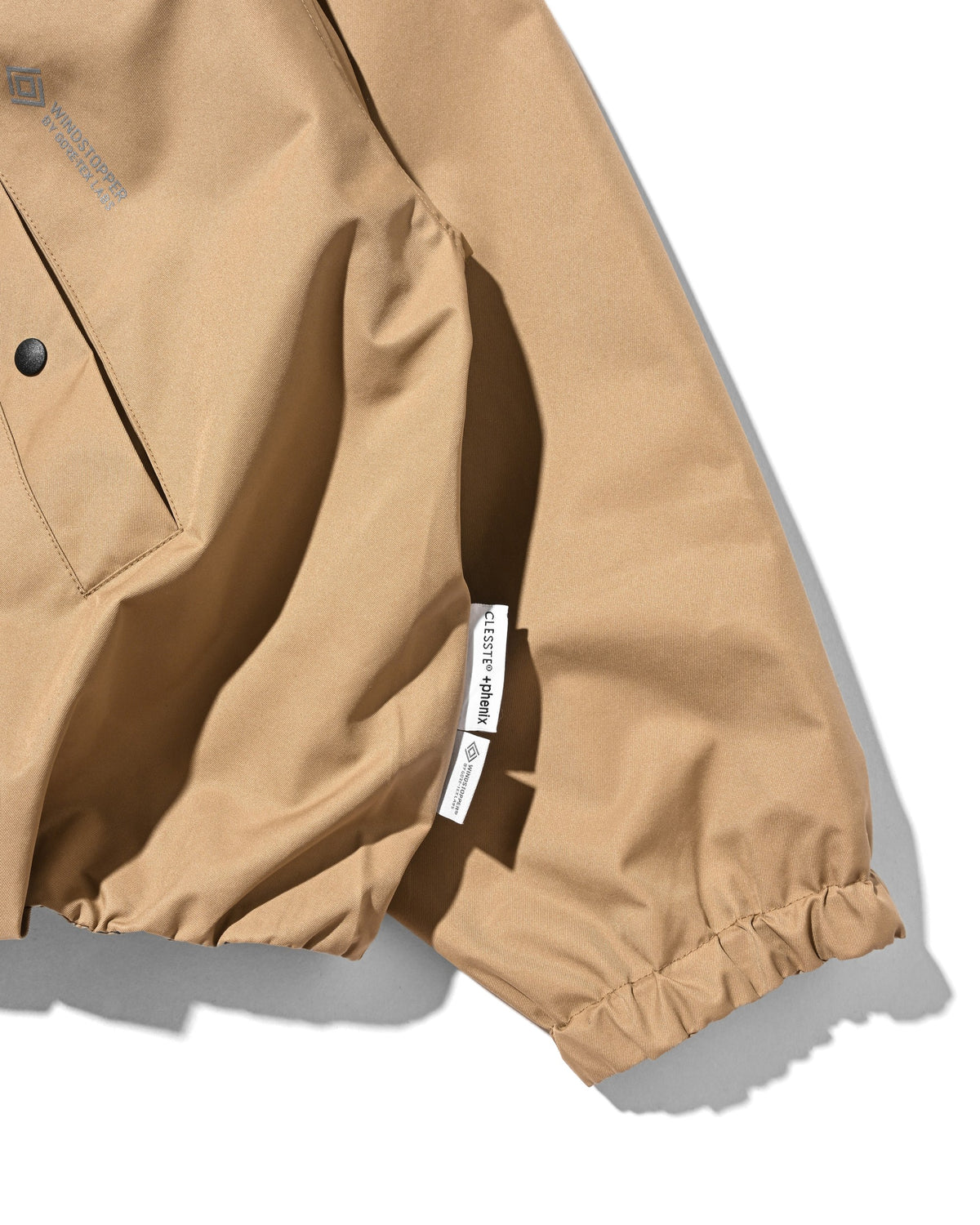 【10.17 SAT 20:00- IN STOCK】 +phenix WINDSTOPPER® by GORE-TEX LABS TWILL CITY STAND BALLOON UTILITY JACKET (CAMEL BEIGE)