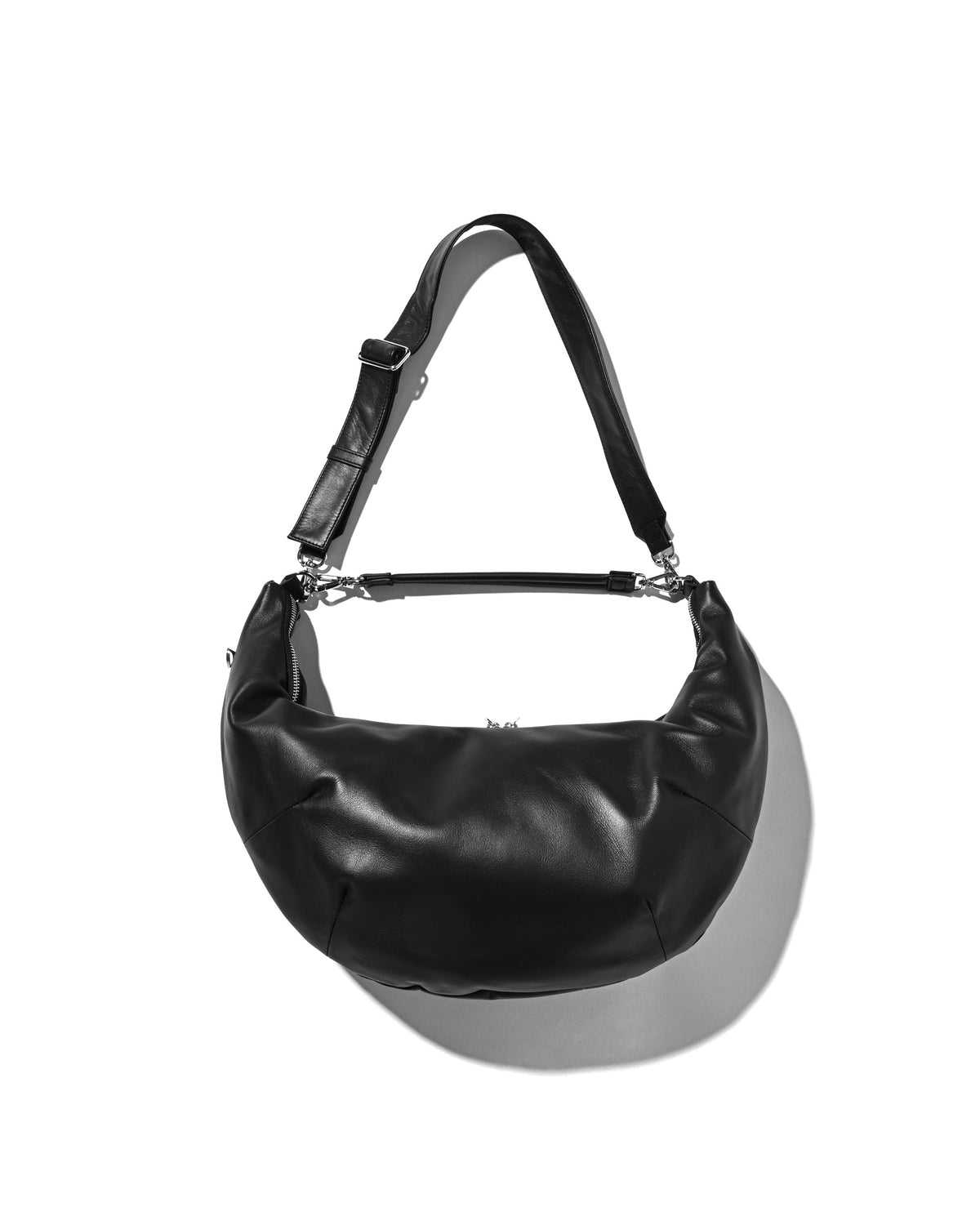 【10.21 WED 20:00- IN STOCK】 LEATHER 2WAY SYSTEM BAG (BLACK)