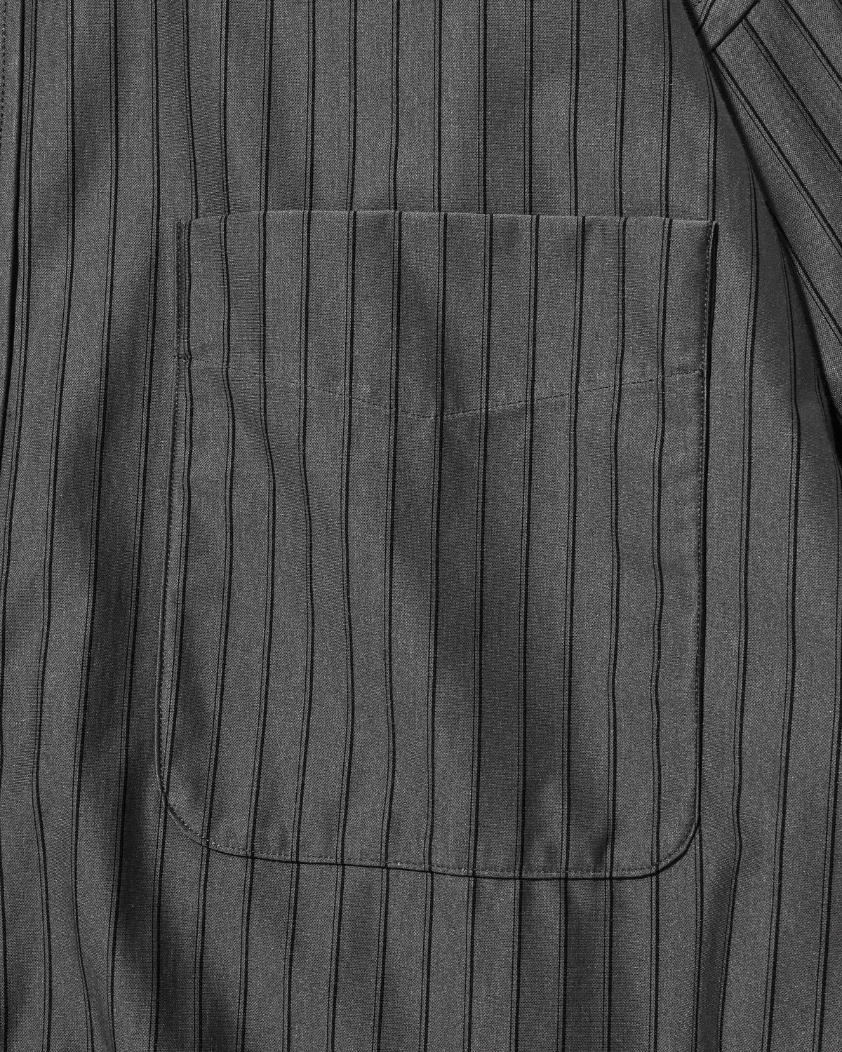 【10.31 SAT 20:00- IN STOCK】 THICK/THIN STRIPE 46G KNIT EVERYDAY L/S SHIRT (CHARCOAL STRIPE)