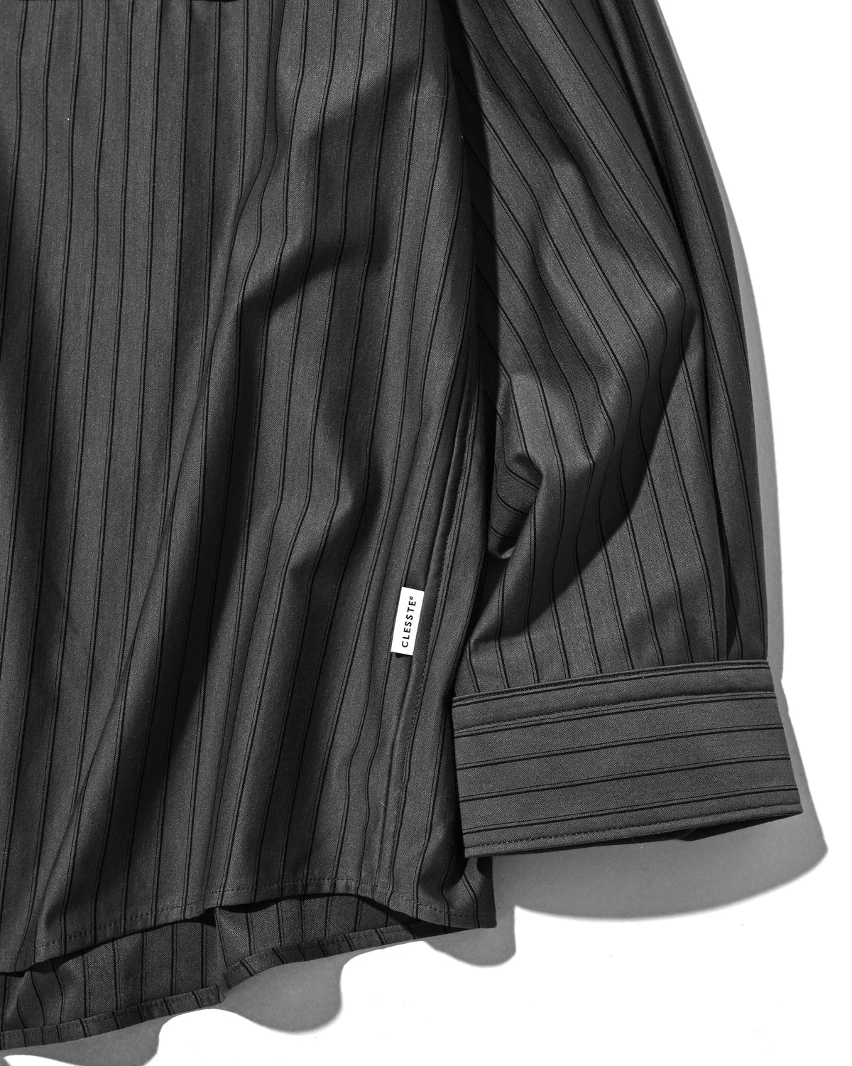【10.31 SAT 20:00- IN STOCK】 THICK/THIN STRIPE 46G KNIT EVERYDAY L/S SHIRT (CHARCOAL STRIPE)