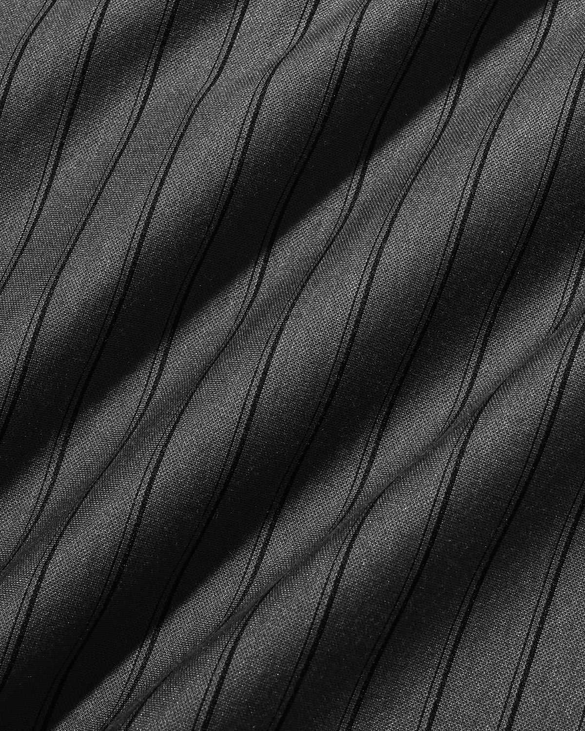 【10.24 SAT 20:00- IN STOCK】 THICK/THIN STRIPE 46G KNIT EVERYDAY ZIP UP L/S SHIRT (CHARCOAL STRIPE)