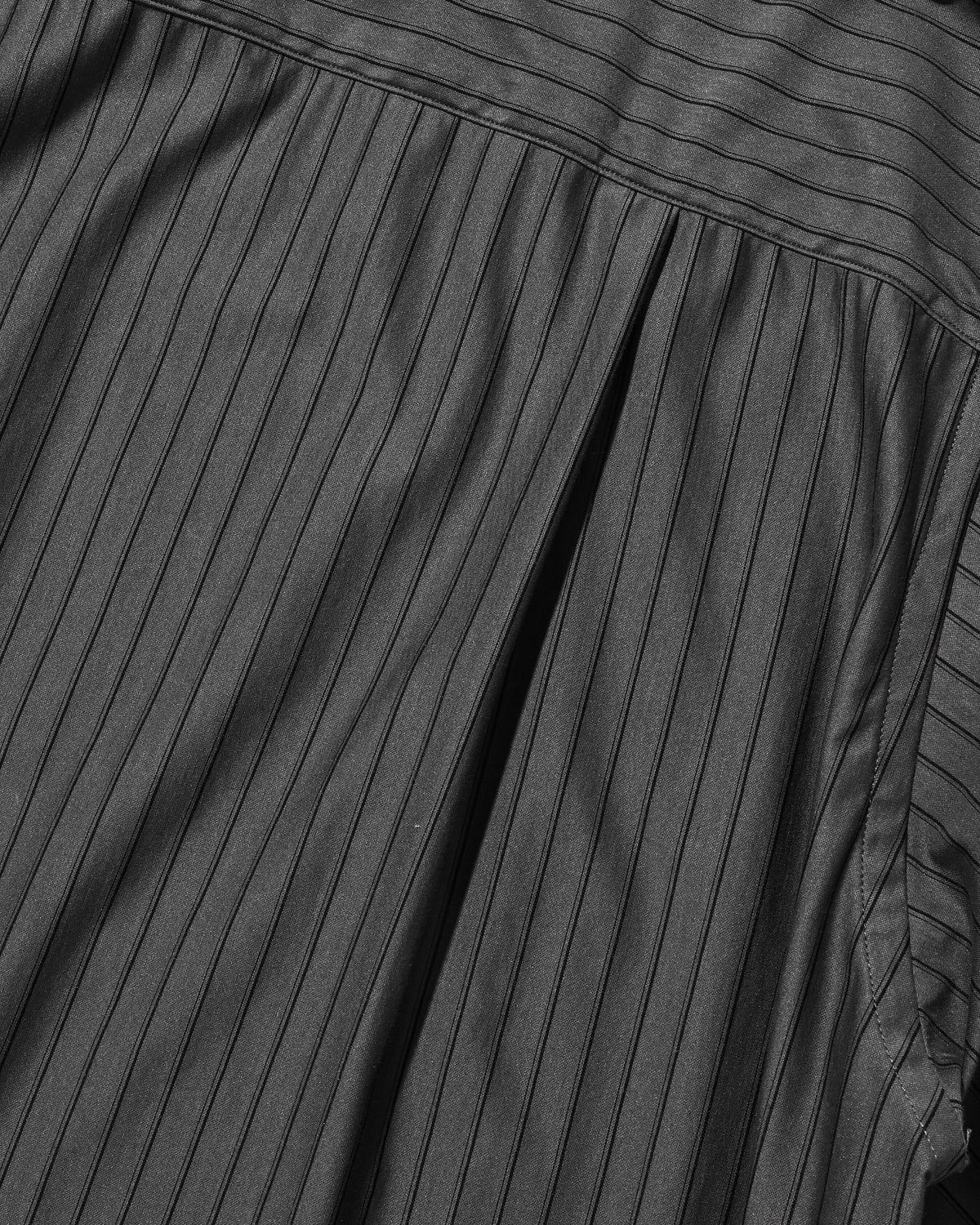 【10.31 SAT 20:00- IN STOCK】 THICK/THIN STRIPE 46G KNIT EVERYDAY L/S SHIRT (CHARCOAL STRIPE)