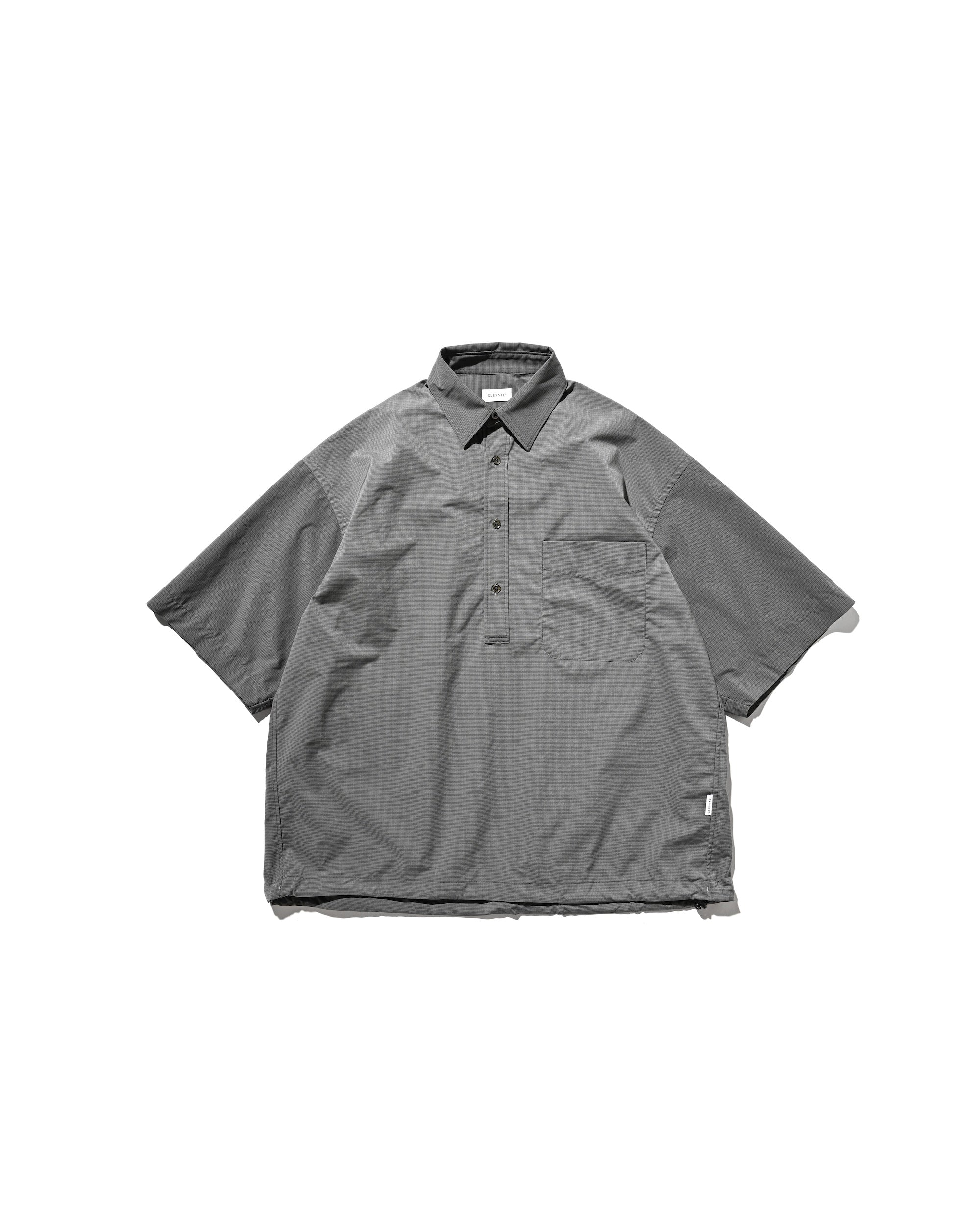 【4.25 SAT 20:00- IN STOCK】MINI PLAID S/S PULLOVER SHIRT (CHARCOAL)